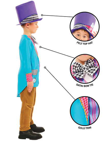 Rubies Mad Hatter Child Costume Eccentric Hatter Kinderkostüm für Unisex