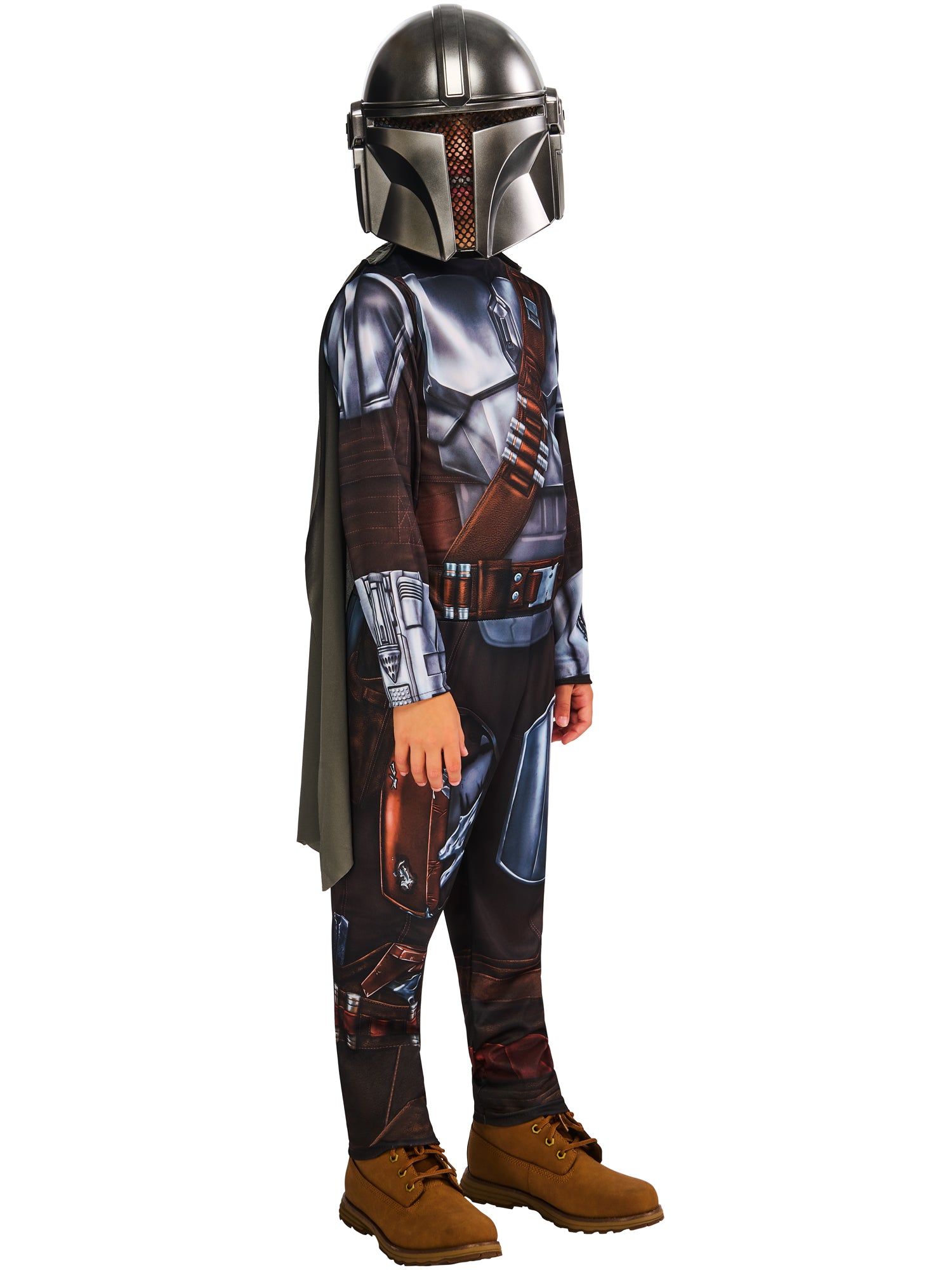 Rubies Star Wars The Mandalorian Kinderkostüm mit Halbmaske und Umhang – Seitenansicht
