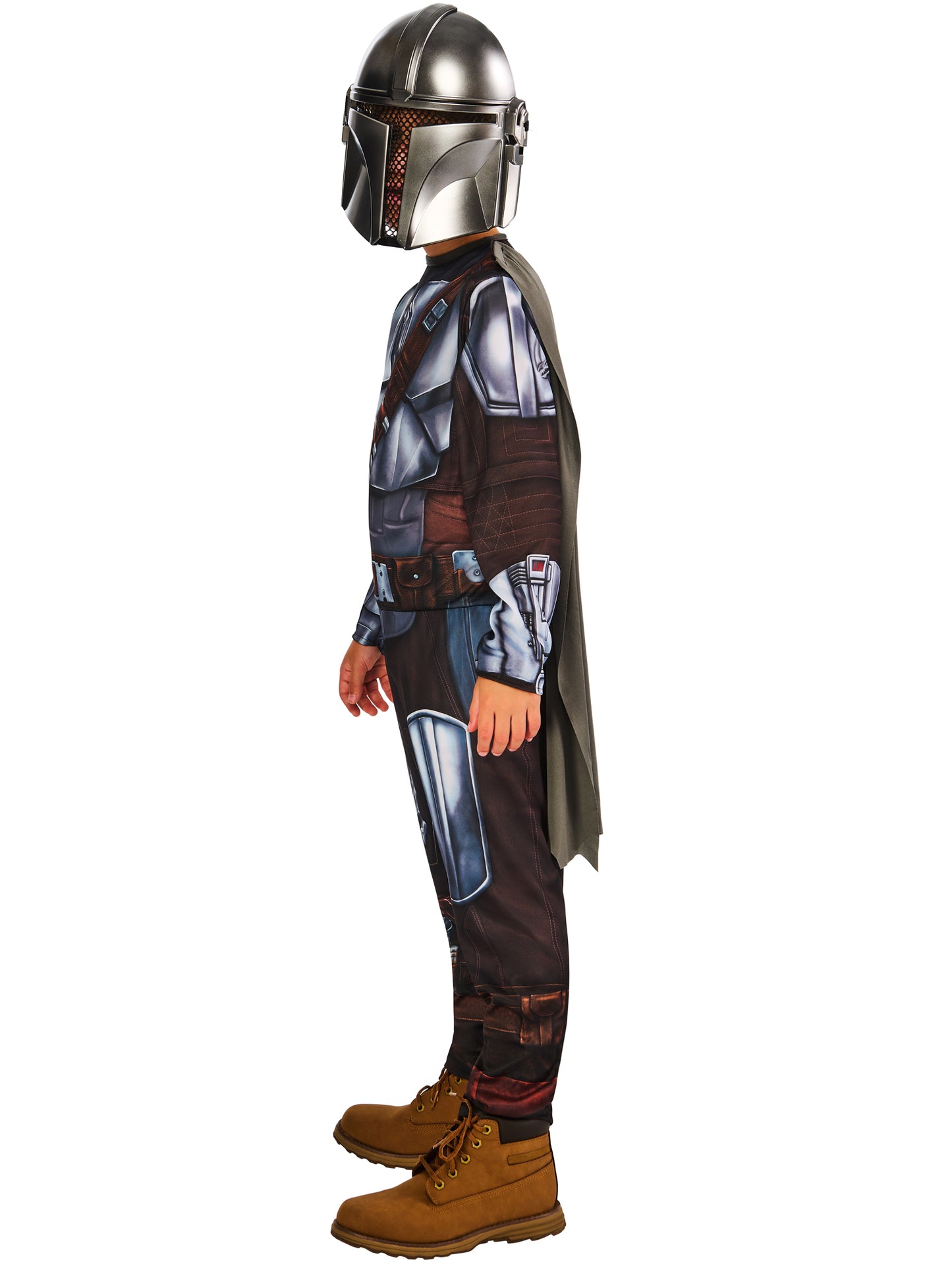 Rubies Star Wars The Mandalorian Kinderkostüm mit Halbmaske und Umhang – Rückansicht