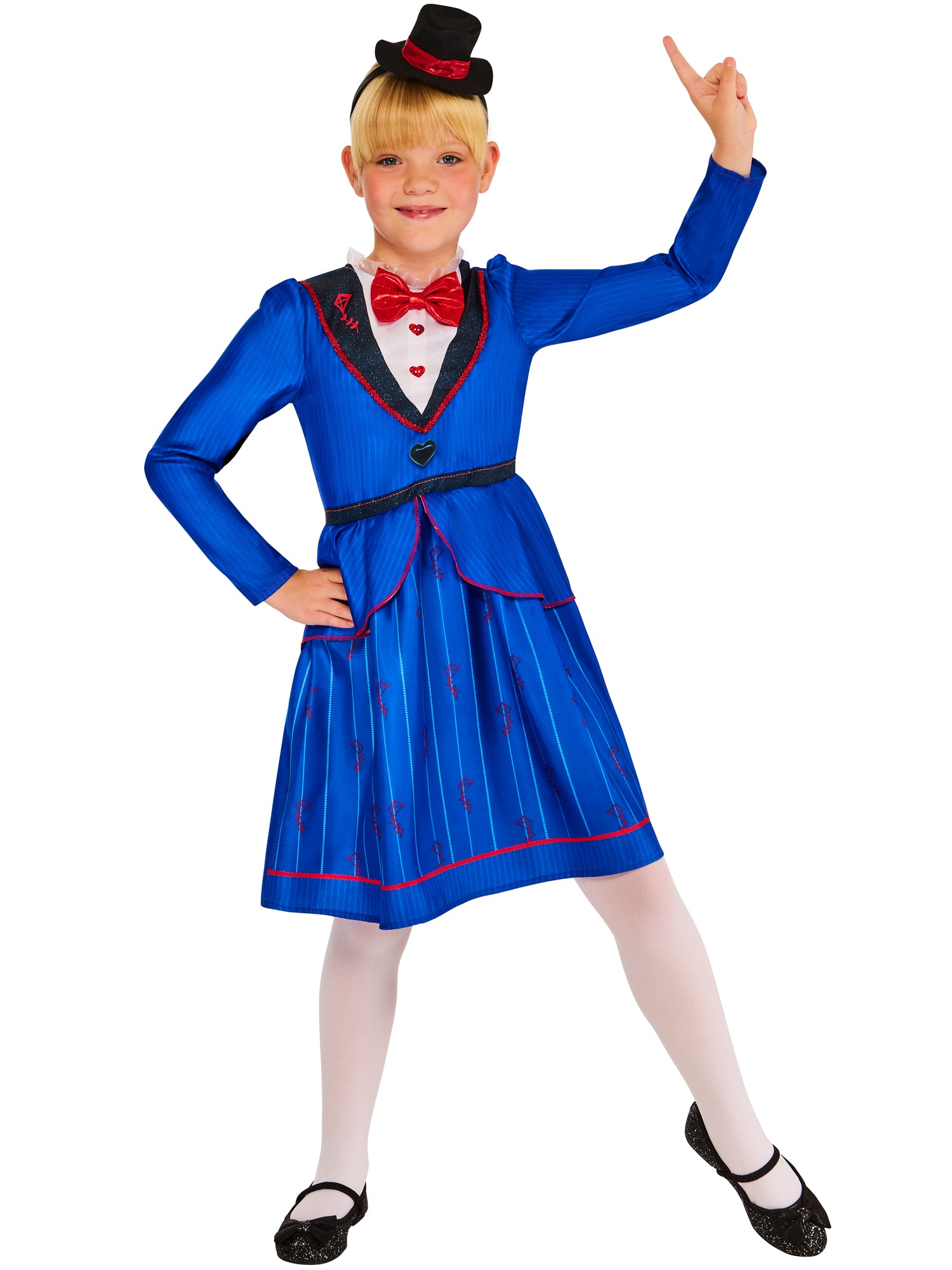 Rubies Magical Nanny Kinderkostüm für Mädchen mit Kleid und Hut am Haarreif – Produktansicht