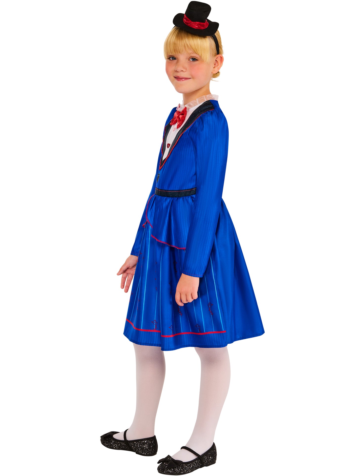 Rubies Magical Nanny Kinderkostüm für Mädchen mit Kleid und Hut am Haarreif – Rückansicht