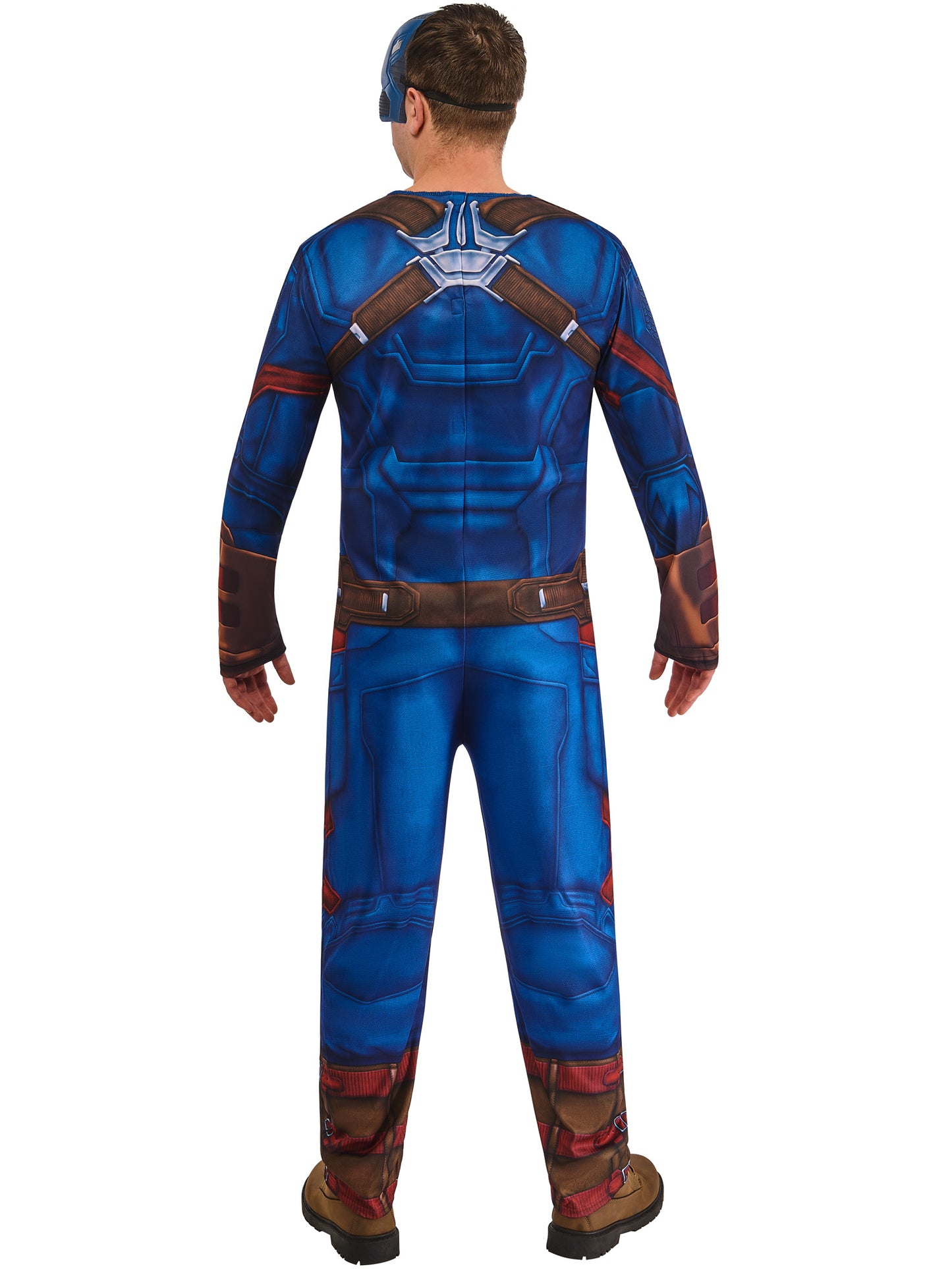 Rubies Captain America Kostüm für Herren mit Overall und Maske – Detailansicht