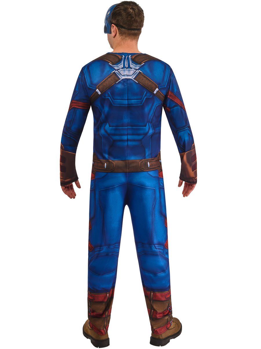 Rubies Captain America Kostüm für Herren mit Overall und Maske – Detailansicht