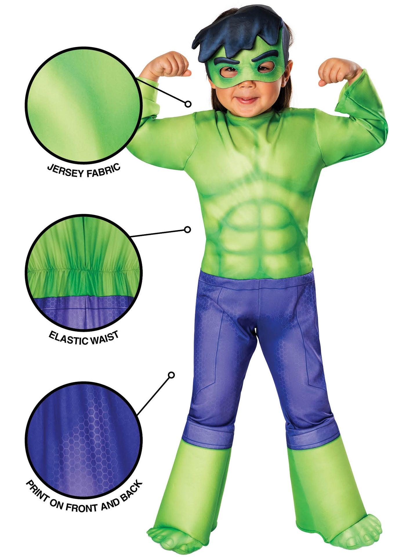 Rubies Hulk Kinderkostüm für Fasnacht und Halloween – Rückansicht