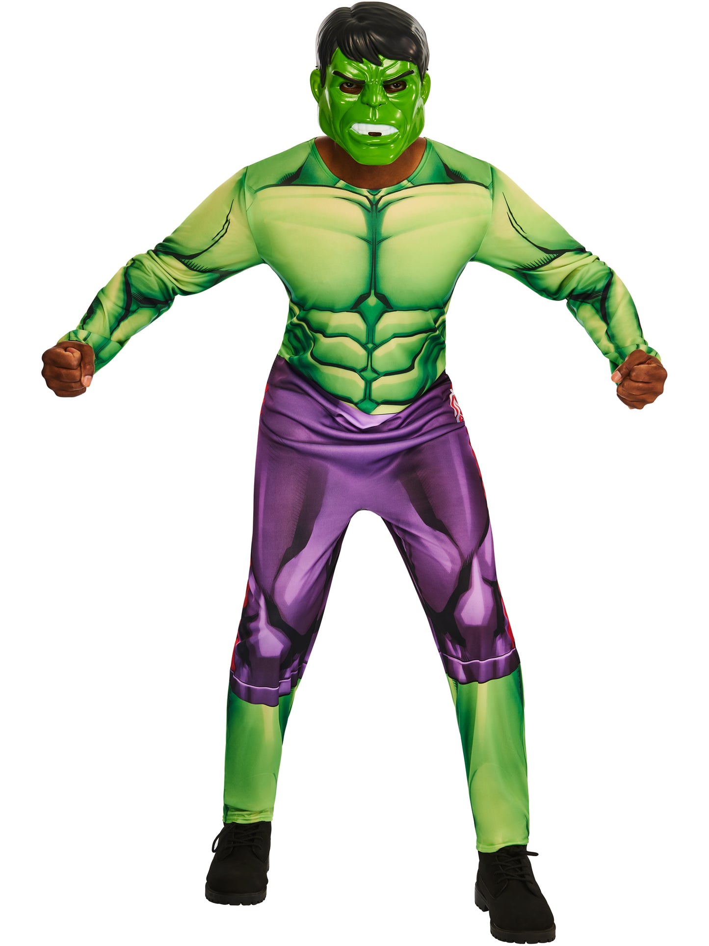 Rubies Hulk Kostüm für Erwachsene mit Overall und Maske – Produktansicht