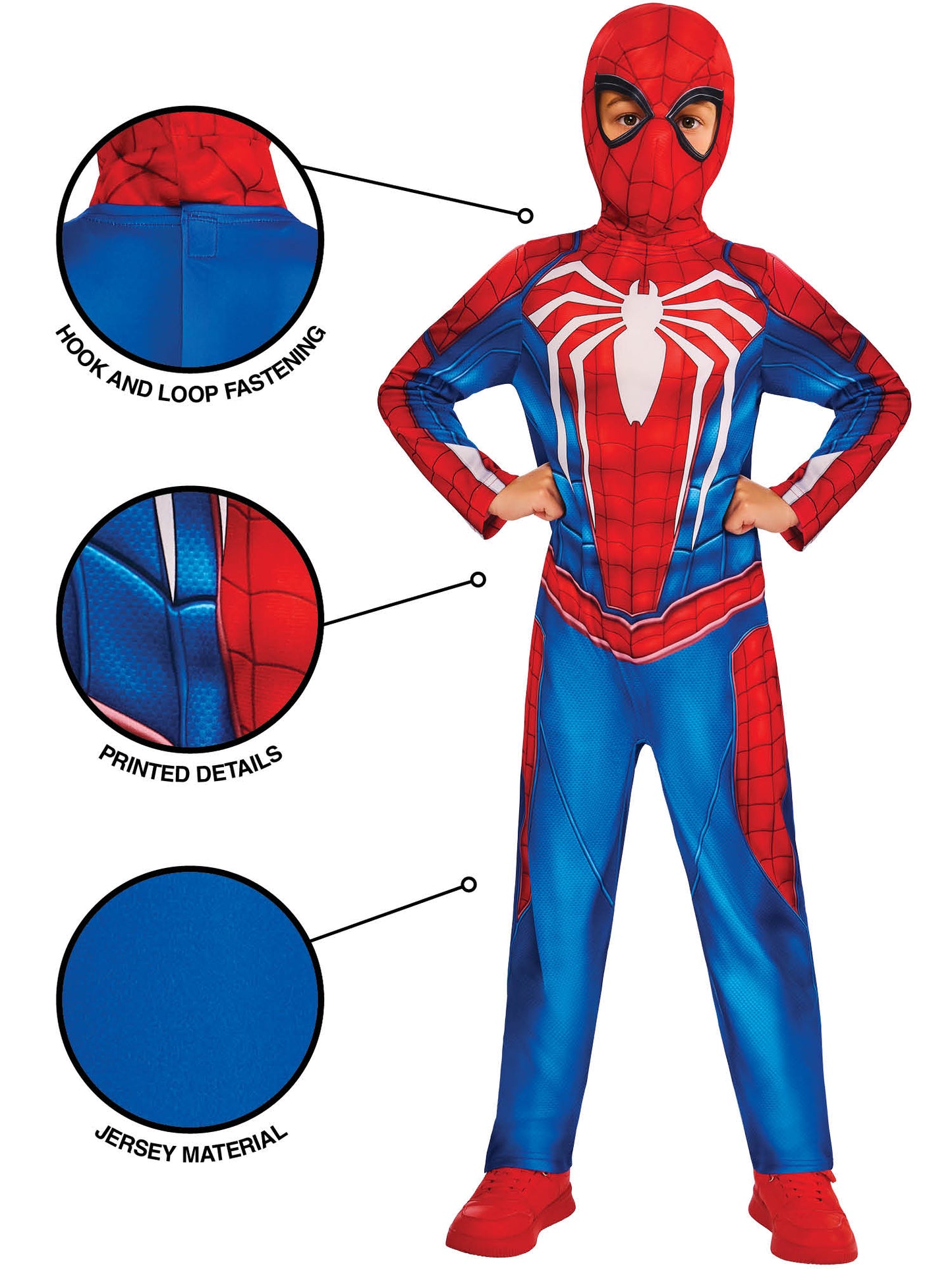Spider-Man Gamerverse Kinderkostüm für Jungen von Rubies – Rückansicht