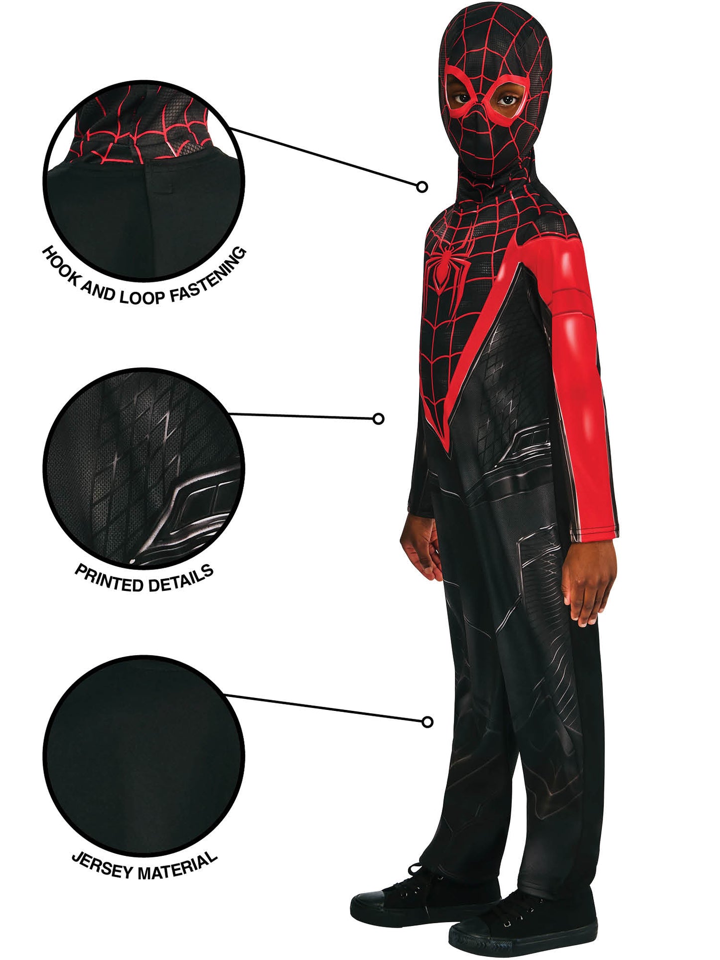 Rubies Marvel Miles Morales Gamerverse Kinderkostüm für Jungen – Rückansicht