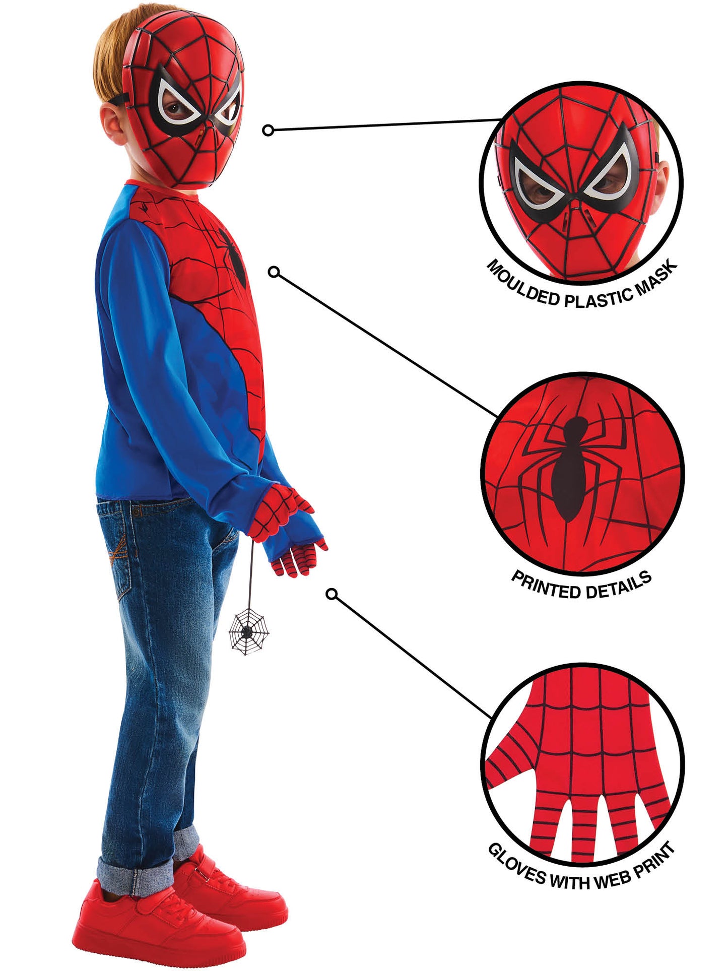Rubies Spider-Man Kinderkostüm Dress-Up-Set – Seitenansicht