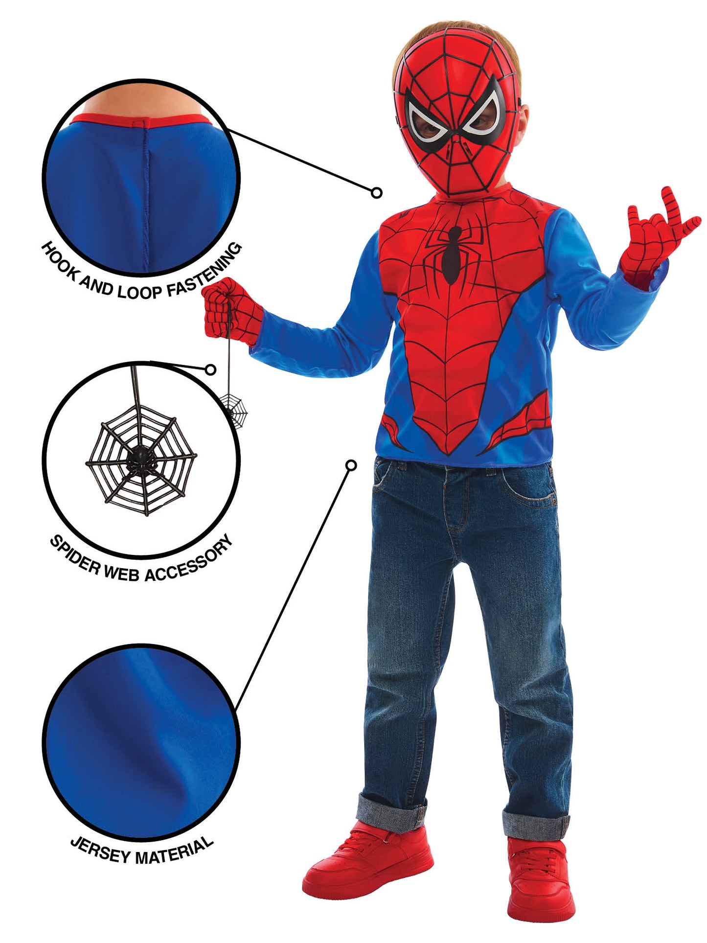 Rubies Spider-Man Kinderkostüm Dress-Up-Set – Rückansicht