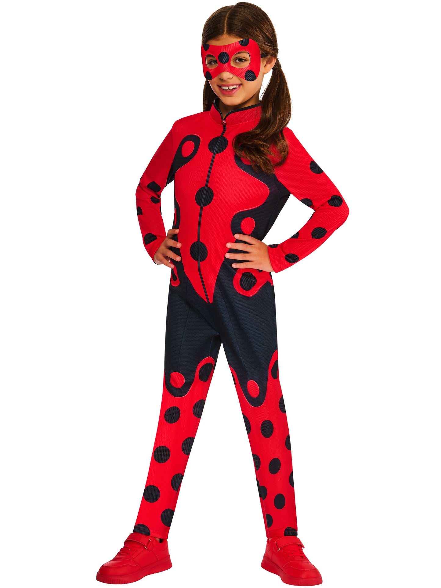 Rubies Miraculous Ladybug Kinderkostüm für Mädchen mit Overall und Augenmaske – Produktansicht
