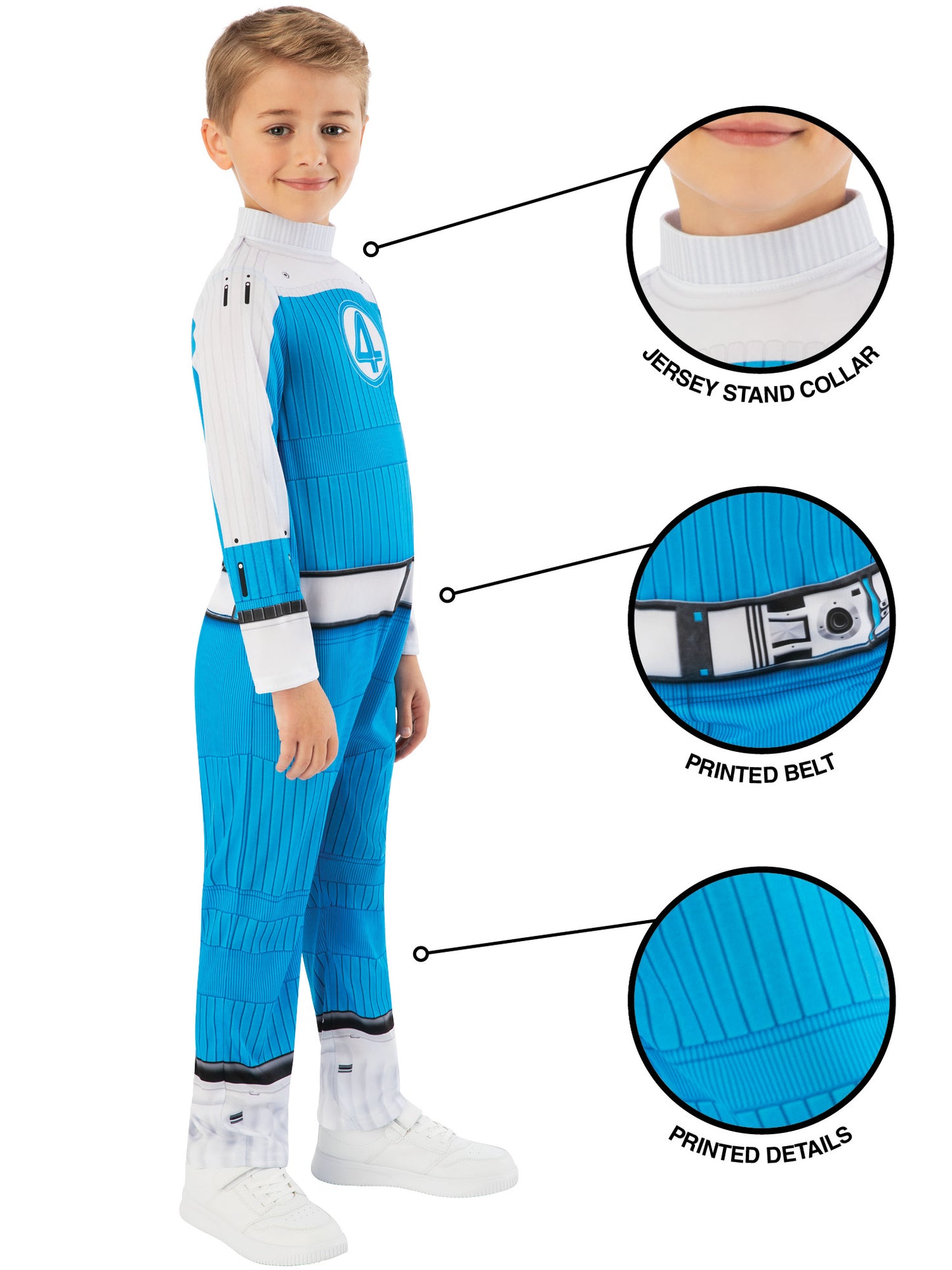 Rubies Human Torch Kinderkostüm für Jungen Marvel Fantastic 4 – Seitenansicht