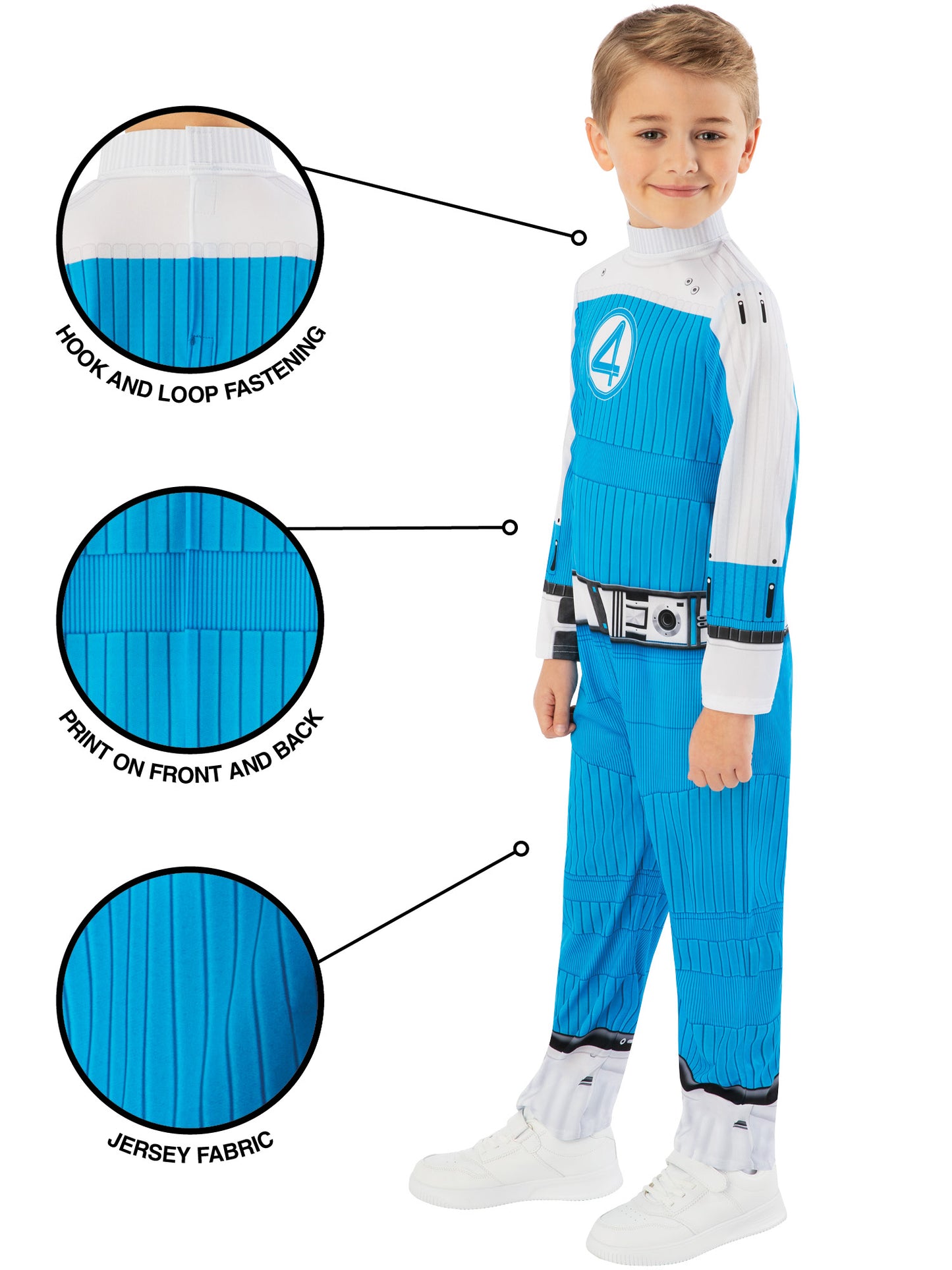 Rubies Human Torch Kinderkostüm für Jungen Marvel Fantastic 4 – Rückansicht