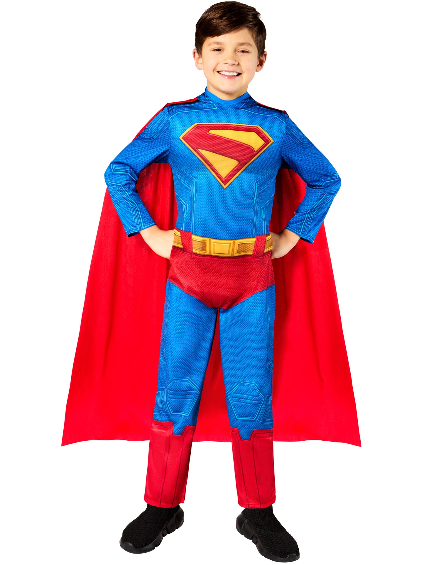 Superman Kinderkostüm von Rubies für Jungen mit Overall und Umhang – Produktansicht