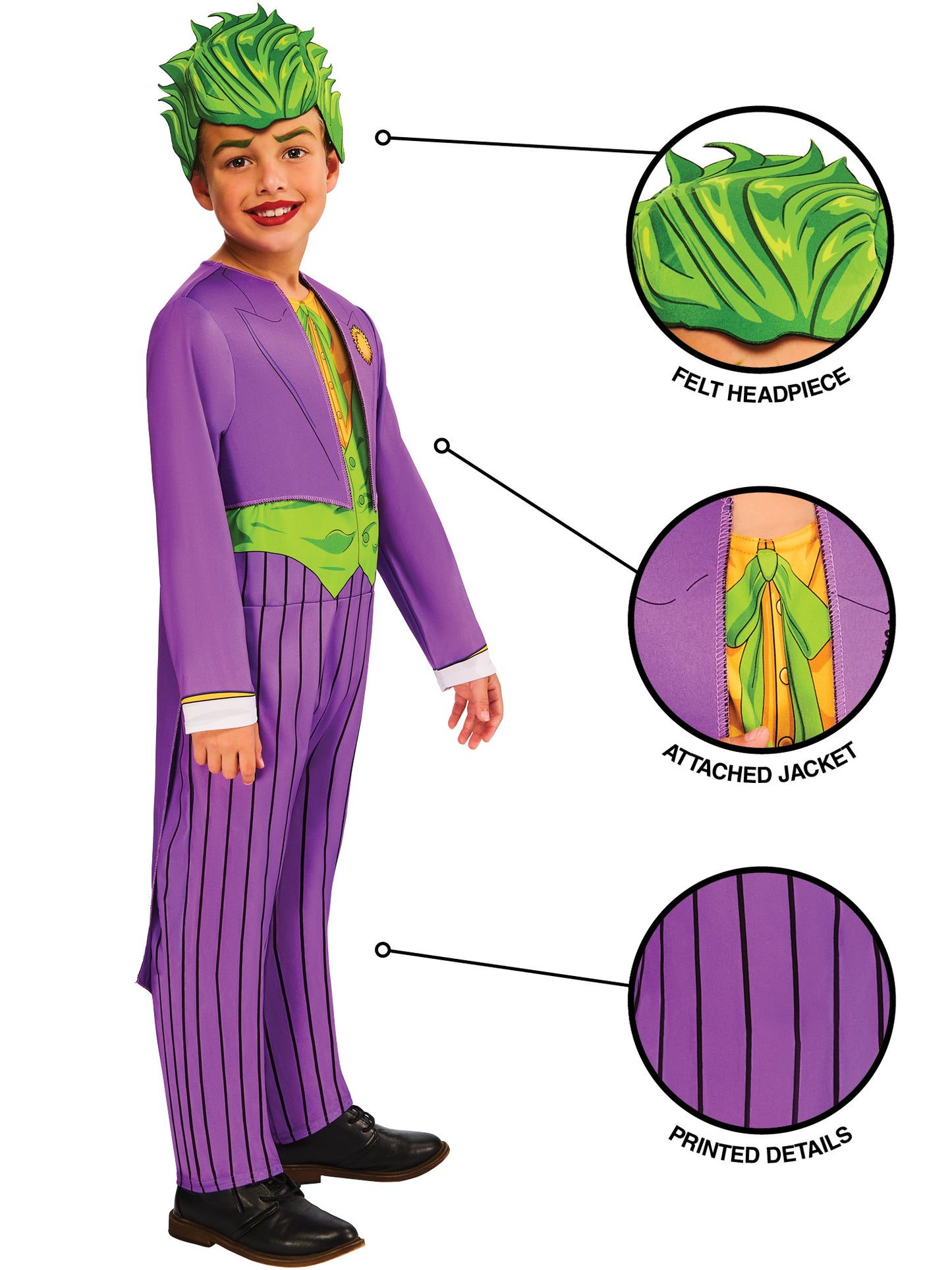Rubies The Joker Kinderkostüm DC Comics – Seitenansicht
