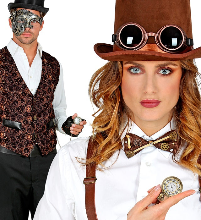 Mechanische Taschenuhr mit Kette im Vintage-Stil für Fasnacht und Karneval