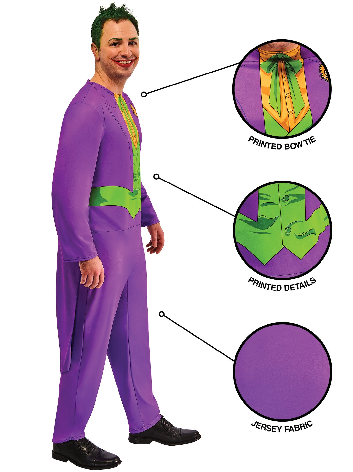 Rubies The Joker Kostüm für Herren DC Comics – Seitenansicht