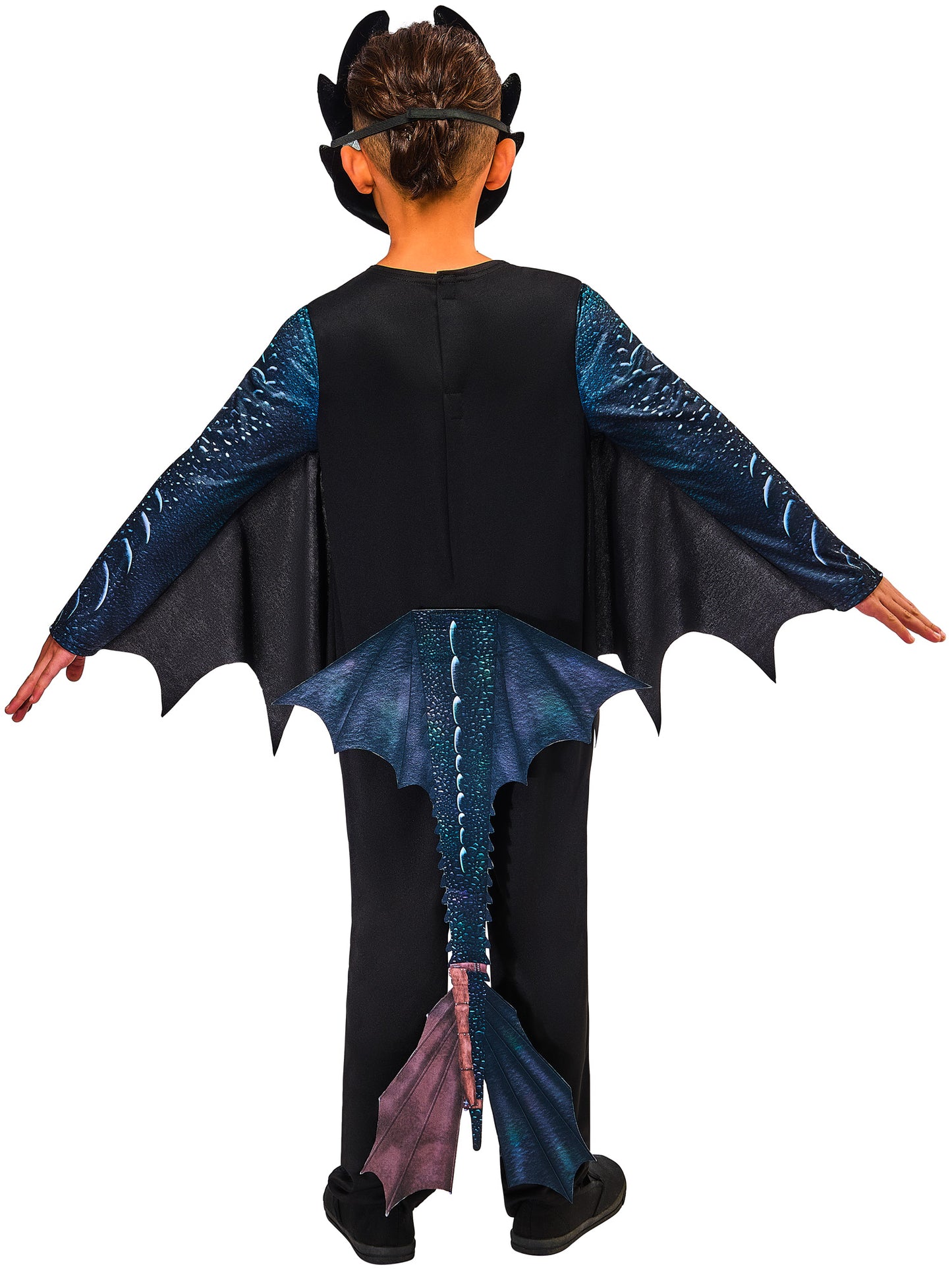 Rubies Toothless Kinderkostüm mit Overall, Flügeln, Schwanz und Maske – Detailansicht