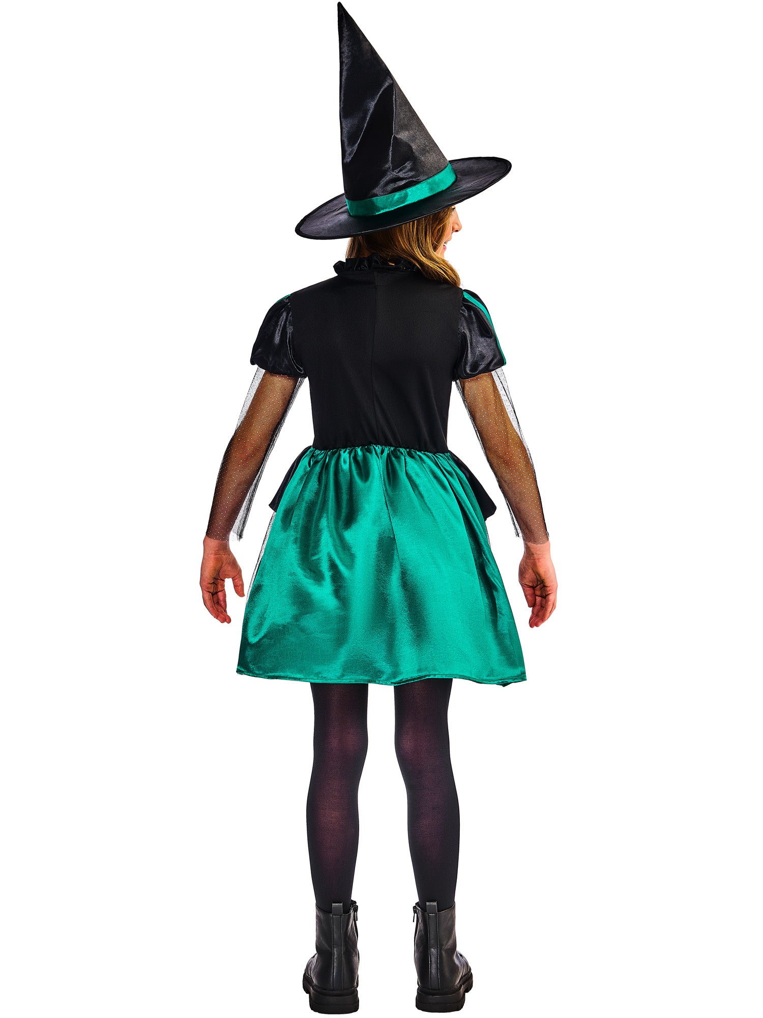 Rubies Wicked Witch of the West Kinderkostüm für Mädchen mit Kleid und Hexenhut – Detailansicht