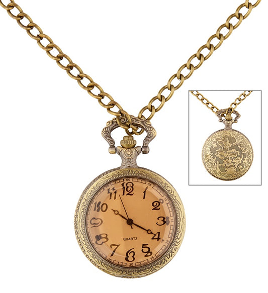 Mechanische Taschenuhr an Halskette im Vintage-Stil