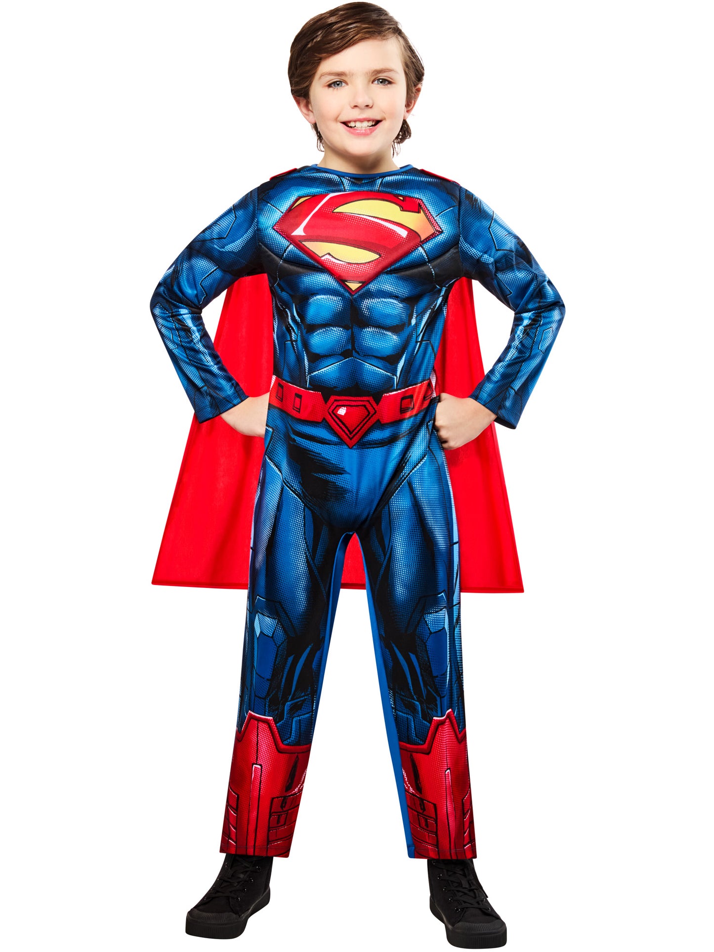 Rubies Superman Kinderkostüm für Jungen mit Overall und Umhang – Produktansicht