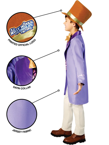 Rubies Willy Wonka Kinderkostüm für Jungen