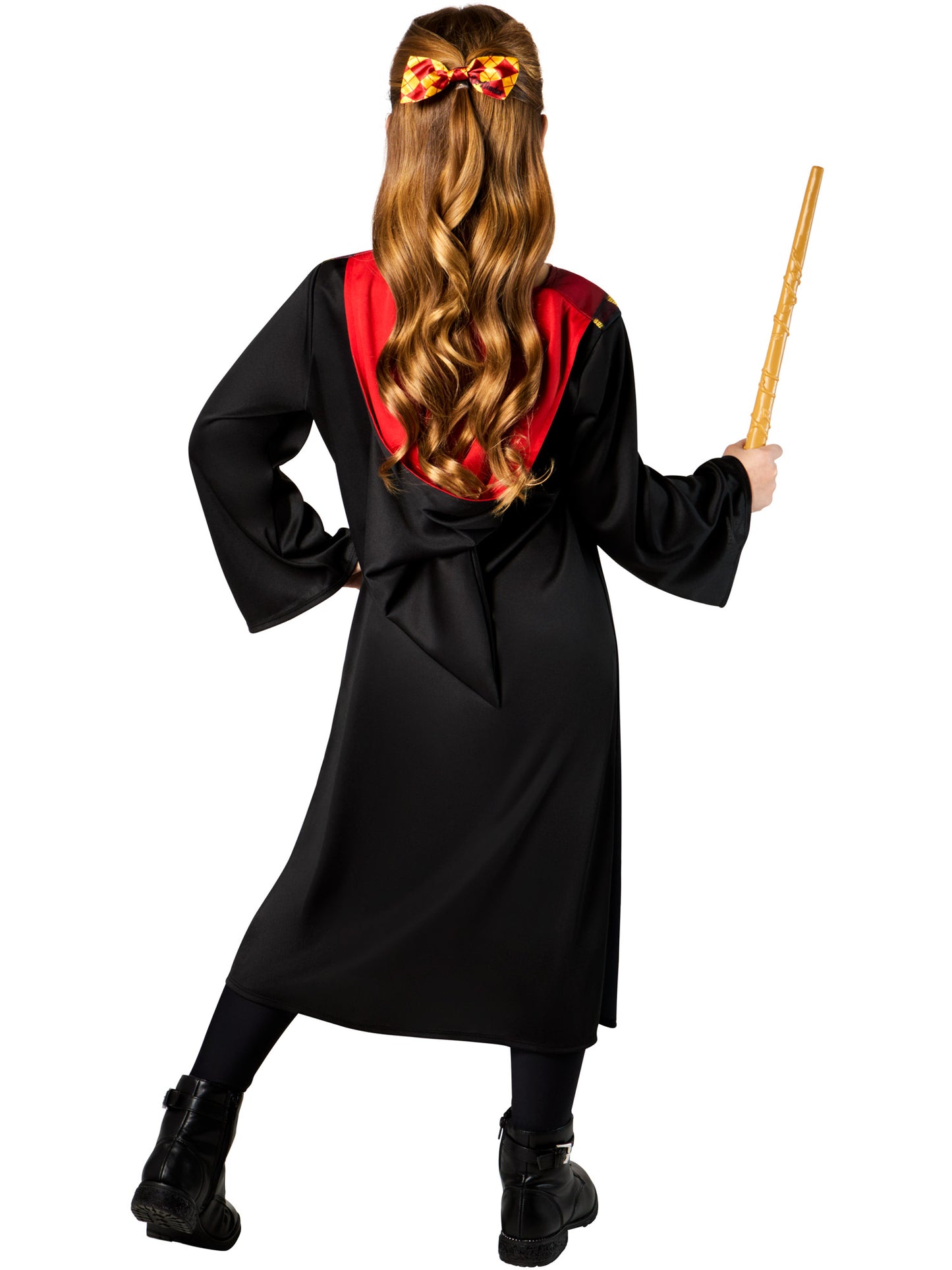 Rubies Hermione Deluxe Kinderkostüm Harry Potter mit Robe, Haarkrawatte und Zauberstab – Detailansicht