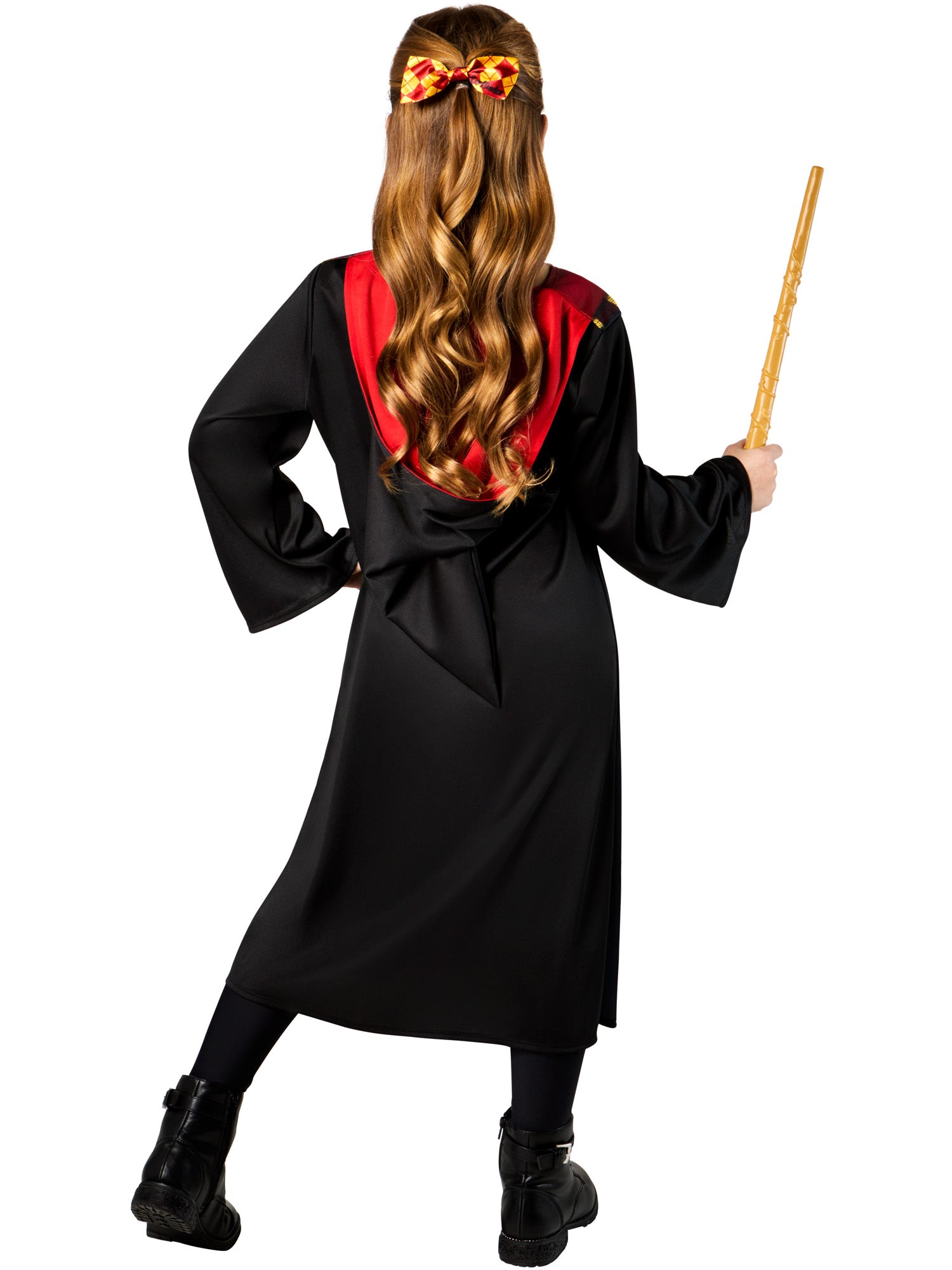 Rubies Hermione Deluxe Kinderkostüm Harry Potter mit Robe, Haarkrawatte und Zauberstab – Detailansicht