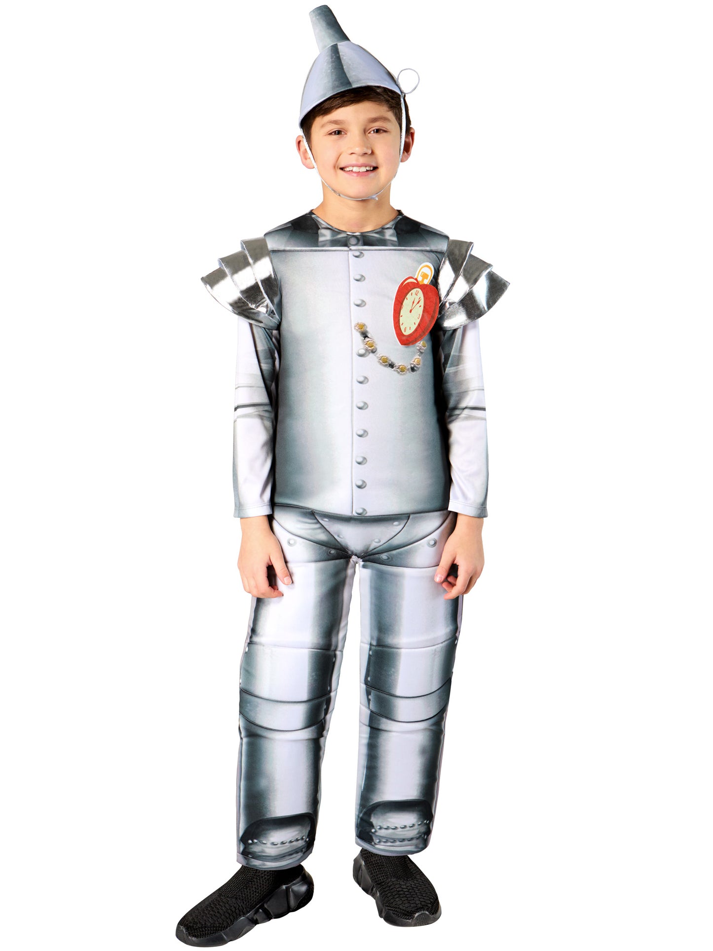 Rubies Tin Man Kinderkostüm aus Wizard of Oz mit Overall, Hut und Brustaufnäher – Verpackung