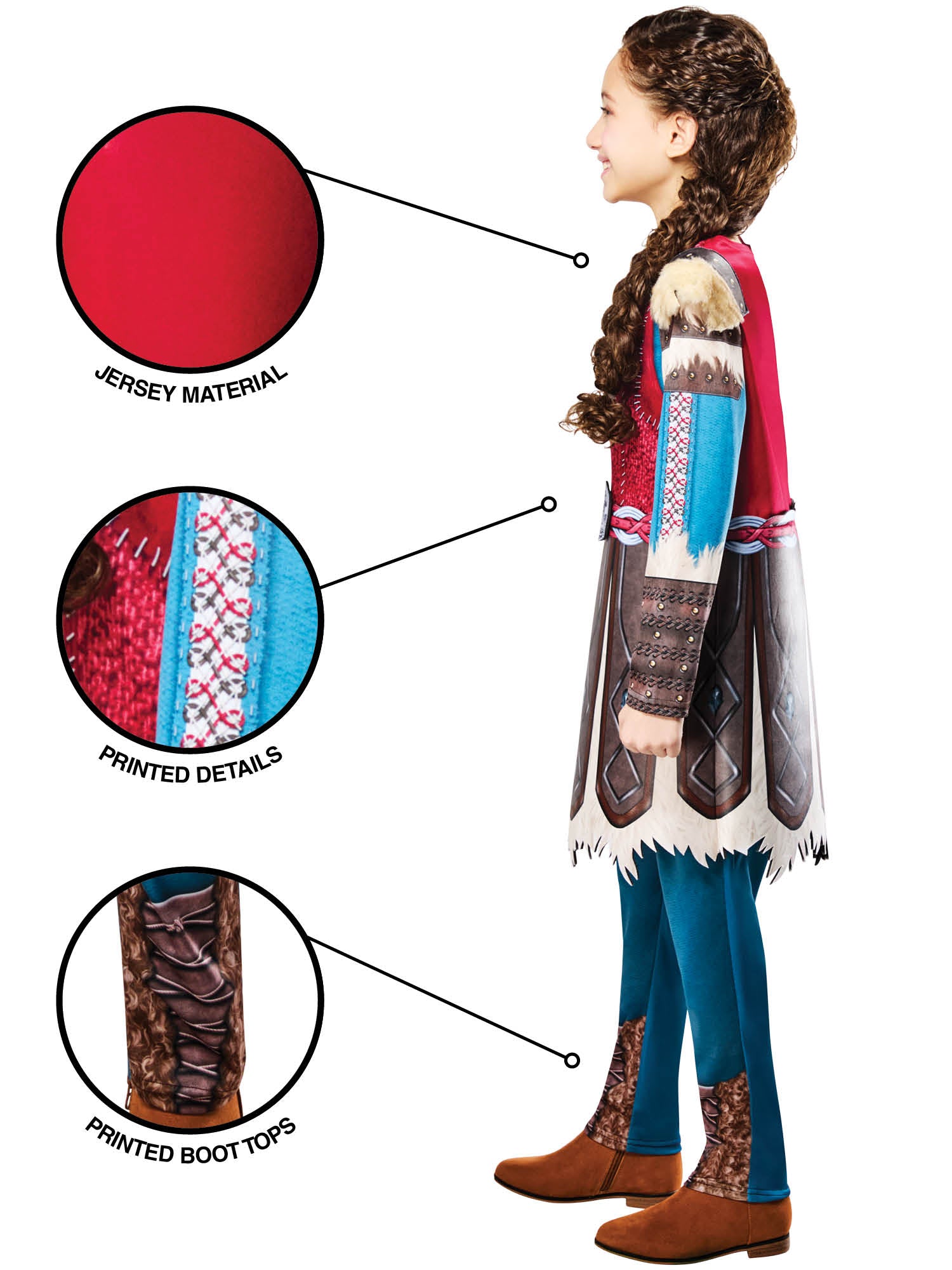 Rubies Astrid Battlesuit Kinderkostüm aus How to Train Your Dragon – Rückansicht