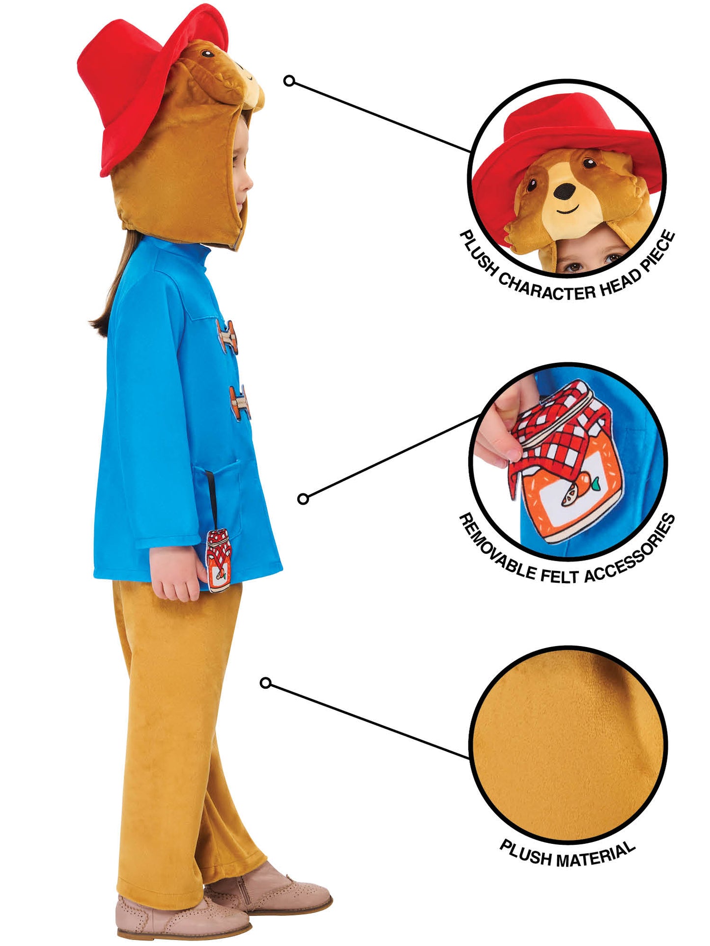 Rubies Paddington Deluxe Kinderkostüm – Seitenansicht