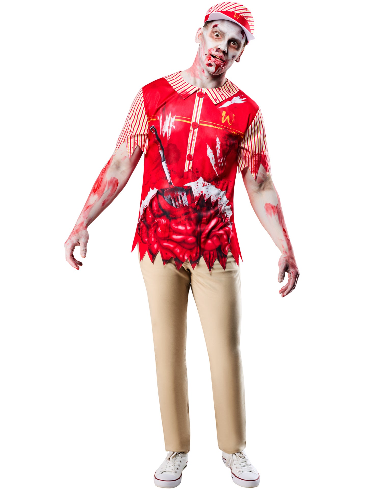 Rubies Zombie-Burger-Kostüm für Erwachsene mit Top und Visor – Verpackung