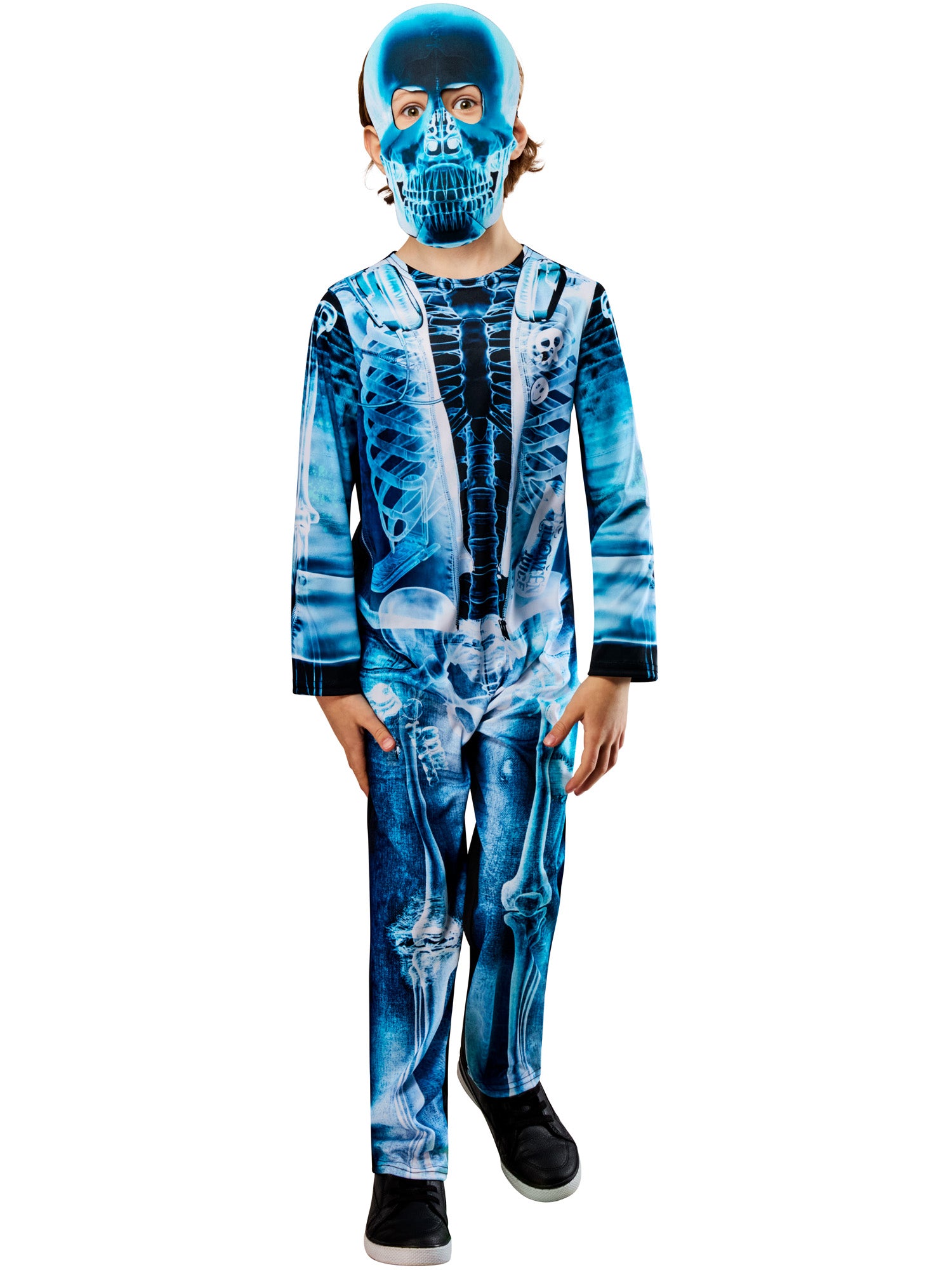 Rubies X-Ray Skeleton Kinderkostüm mit Overall und Maske – Verpackung