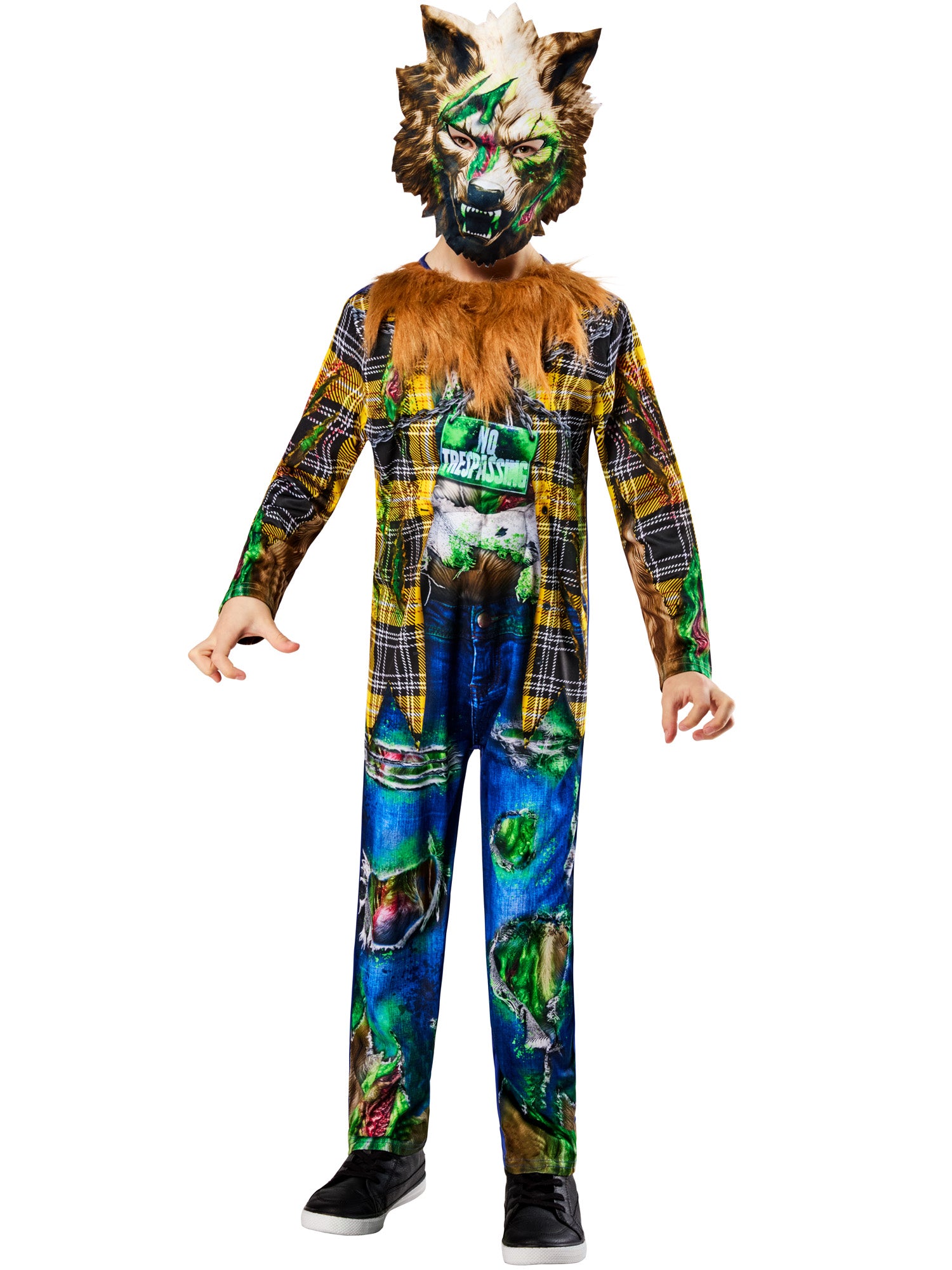 Rubies Toxic Werewolf Kinderkostüm mit gepolstertem Overall und Maske – Produktansicht