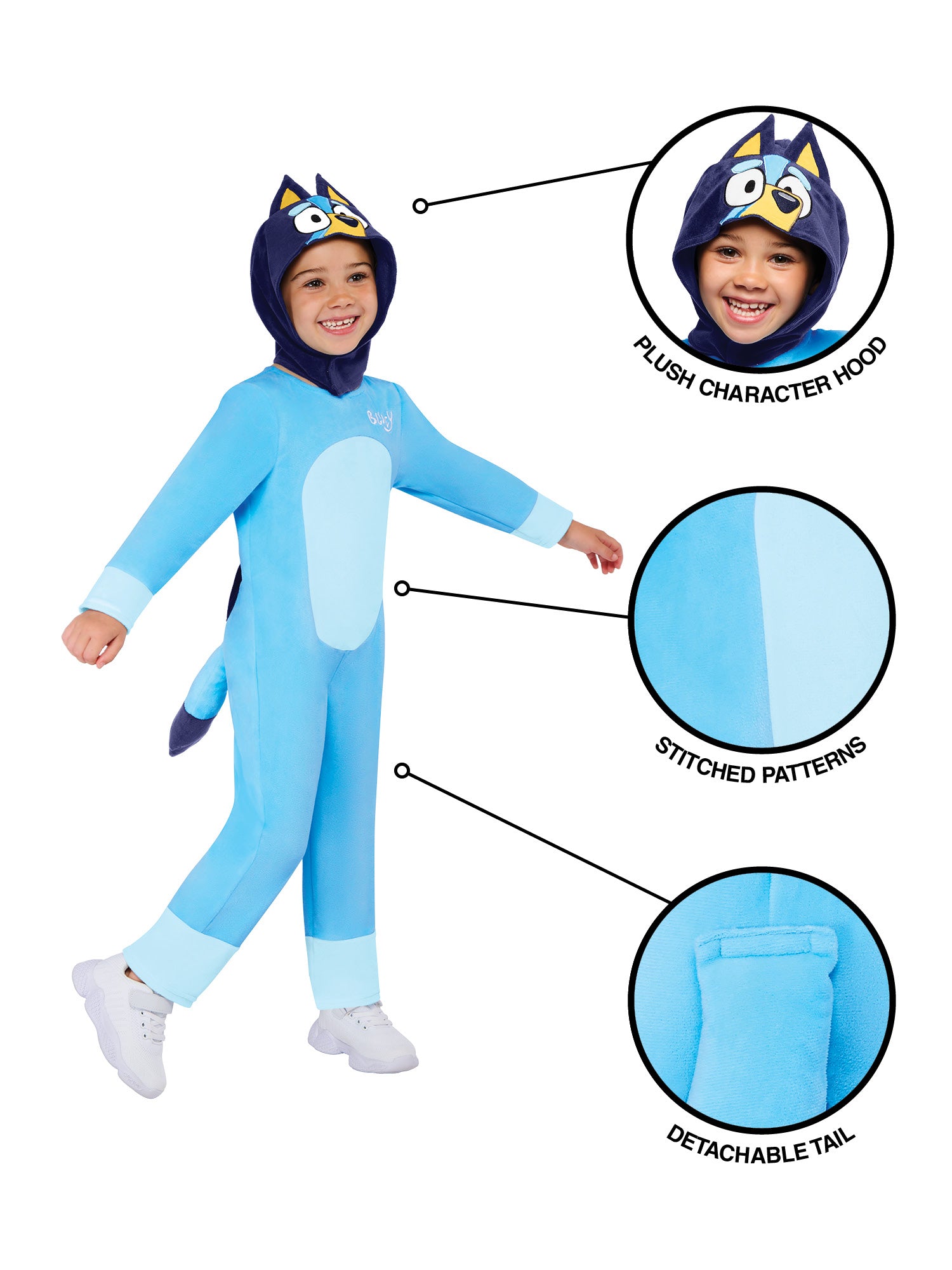 Bluey Deluxe Kinderkostüm von Rubies – Seitenansicht
