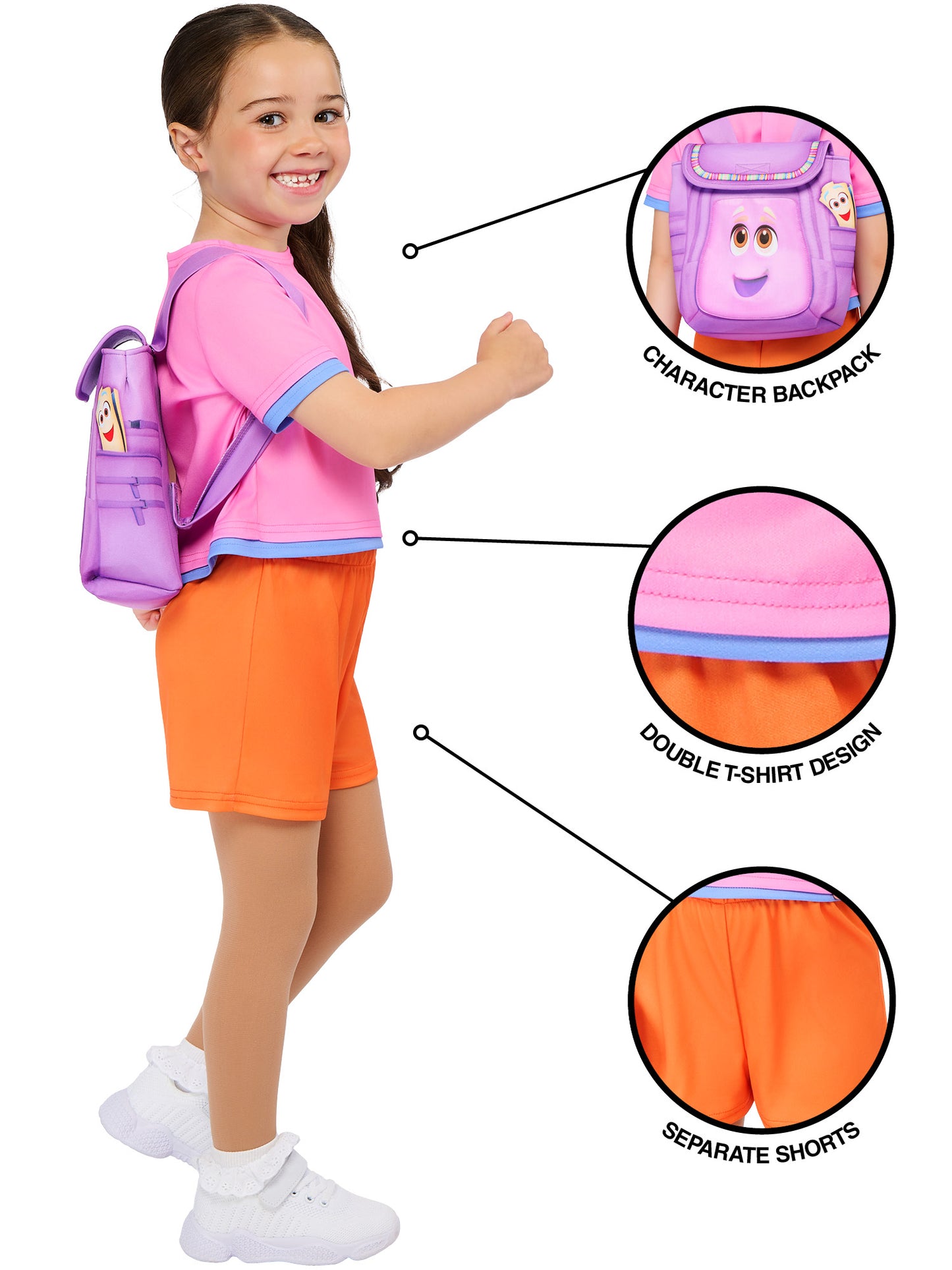 Rubies Dora the Explorer Kinderkostüm – Seitenansicht
