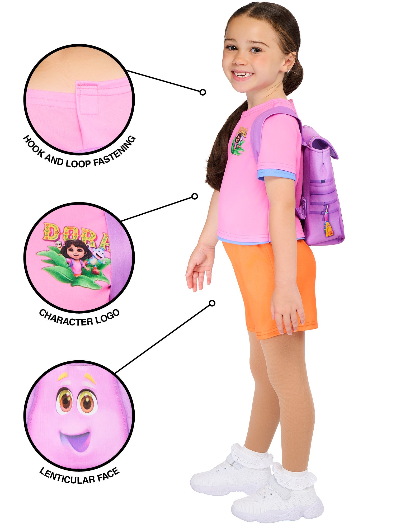 Rubies Dora the Explorer Kinderkostüm – Rückansicht