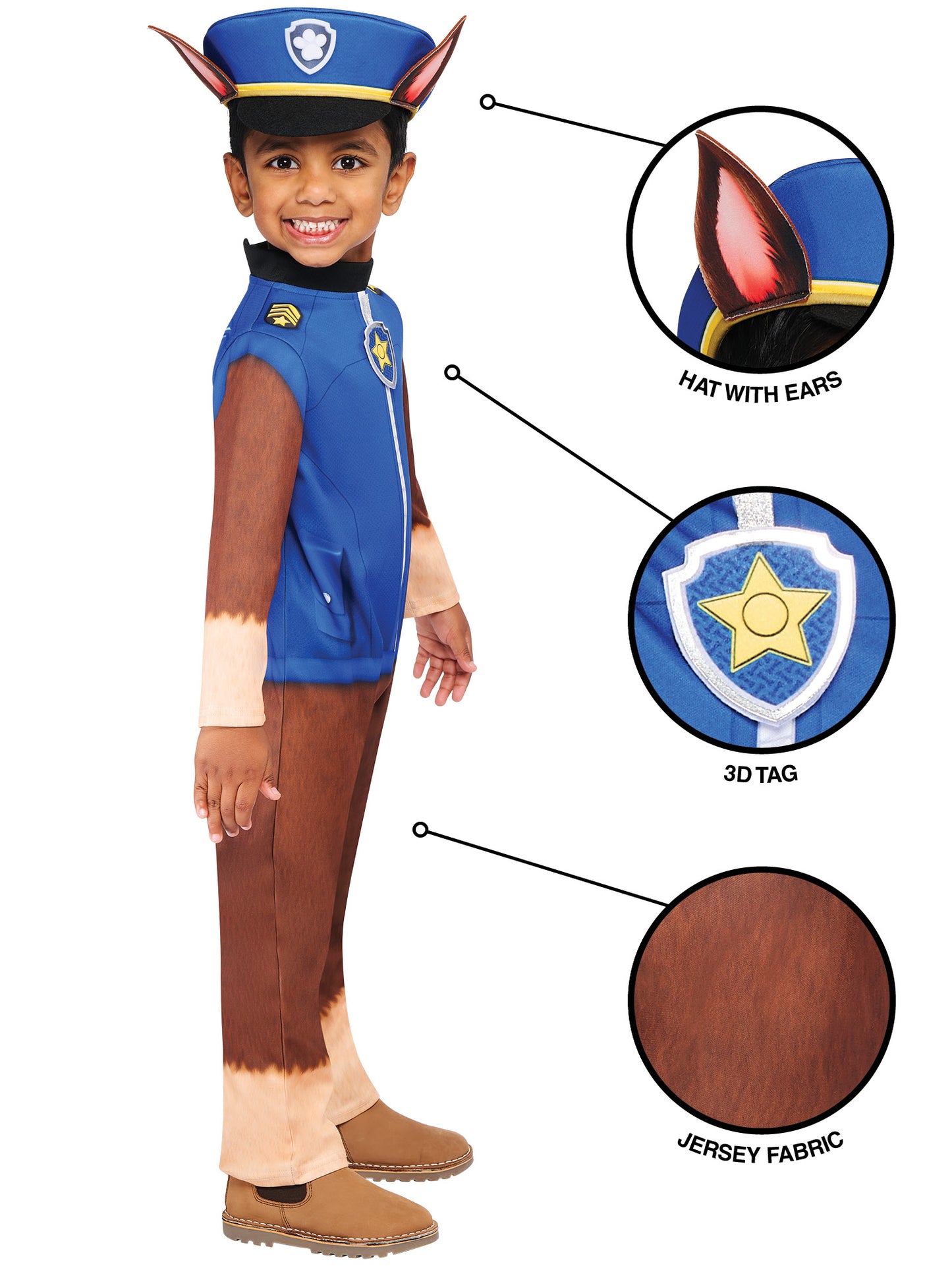 Rubies Paw Patrol Chase Kinderkostüm – Seitenansicht