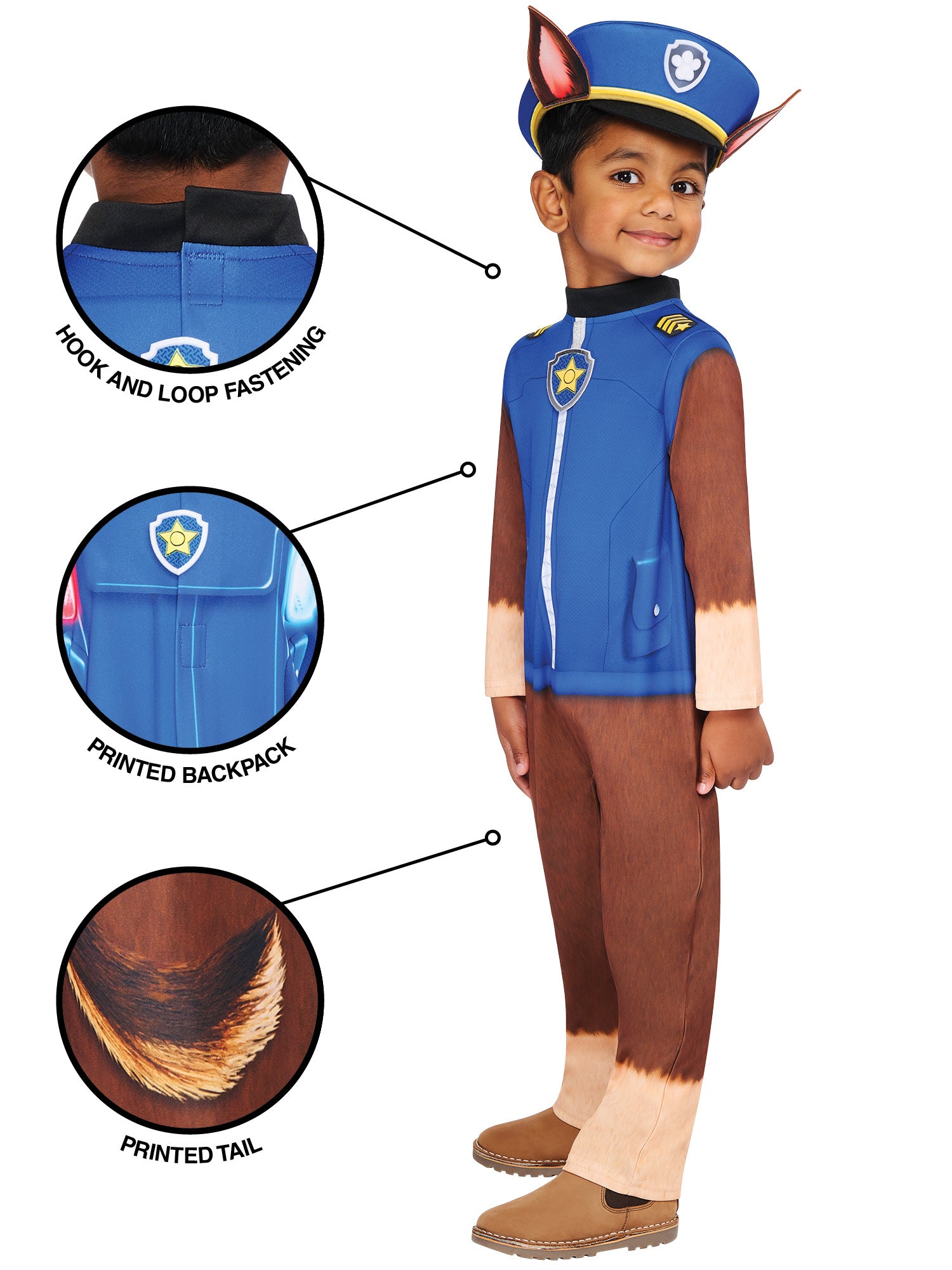 Rubies Paw Patrol Chase Kinderkostüm – Rückansicht