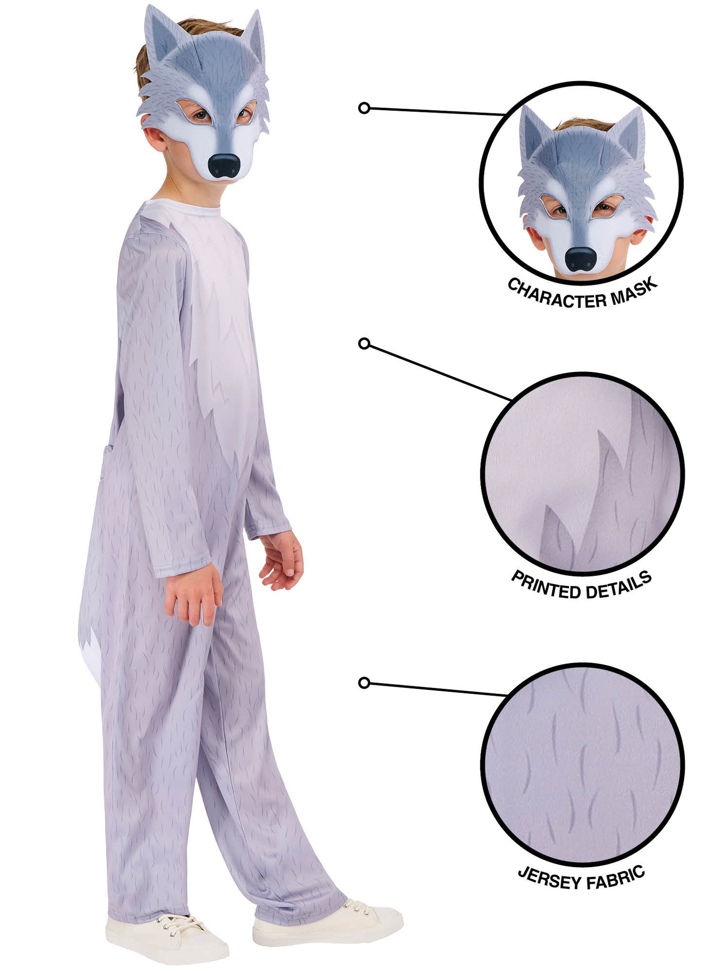 Rubies Storybook Wolf Kinderkostüm für Jungen – Seitenansicht