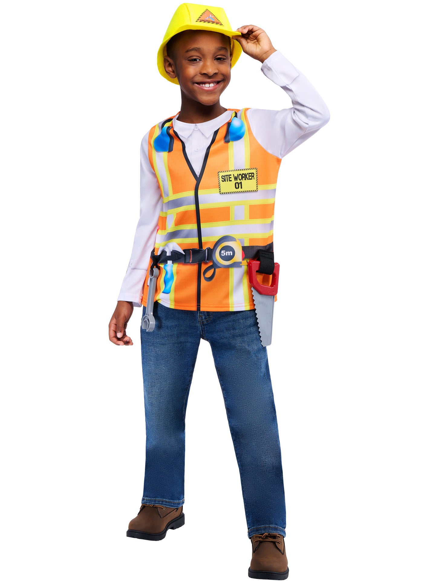 Rubies Construction Worker Kinderkostüm für Jungen – Produktansicht