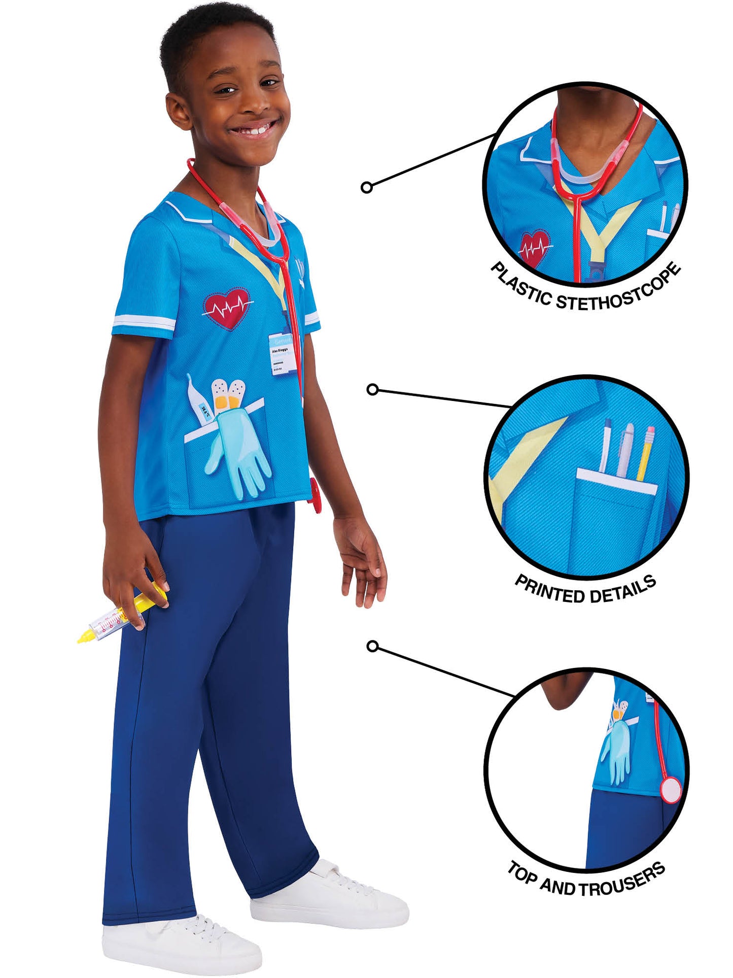 Rubies Modern Nurse Kinderkostüm für Mädchen – Seitenansicht