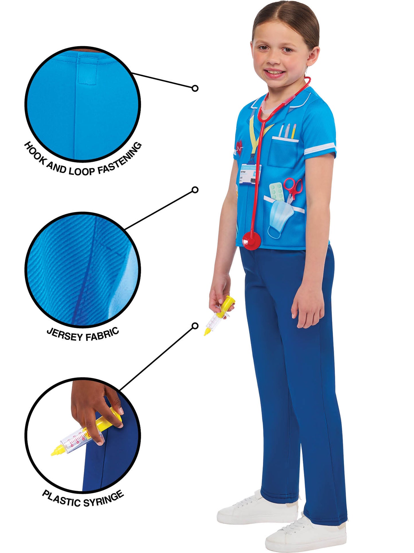 Rubies Modern Nurse Kinderkostüm für Mädchen – Rückansicht