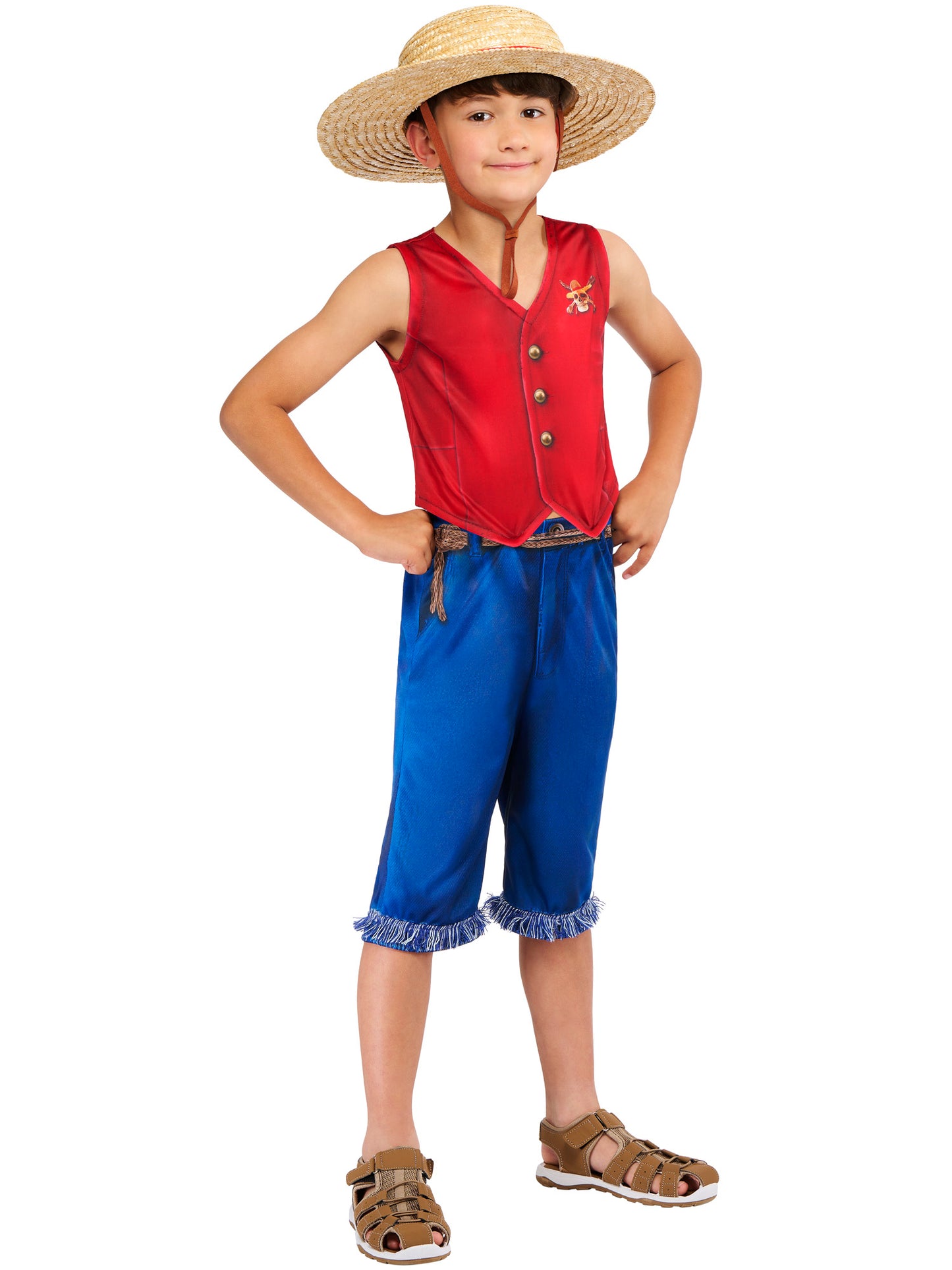 Monkey D. Luffy Kinderkostüm von Rubies in Grösse – Verpackung
