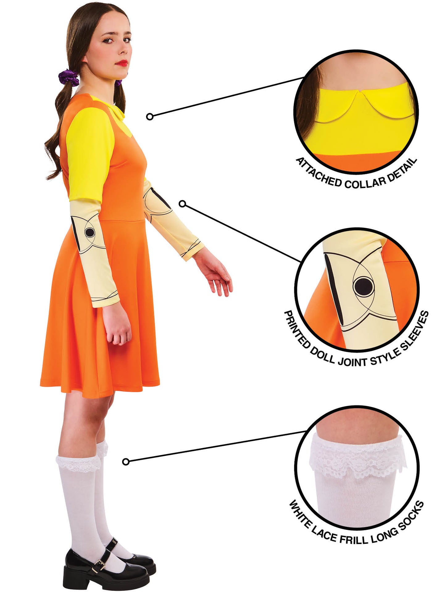 Rubies Girl Doll Kostüm für Erwachsene – Seitenansicht