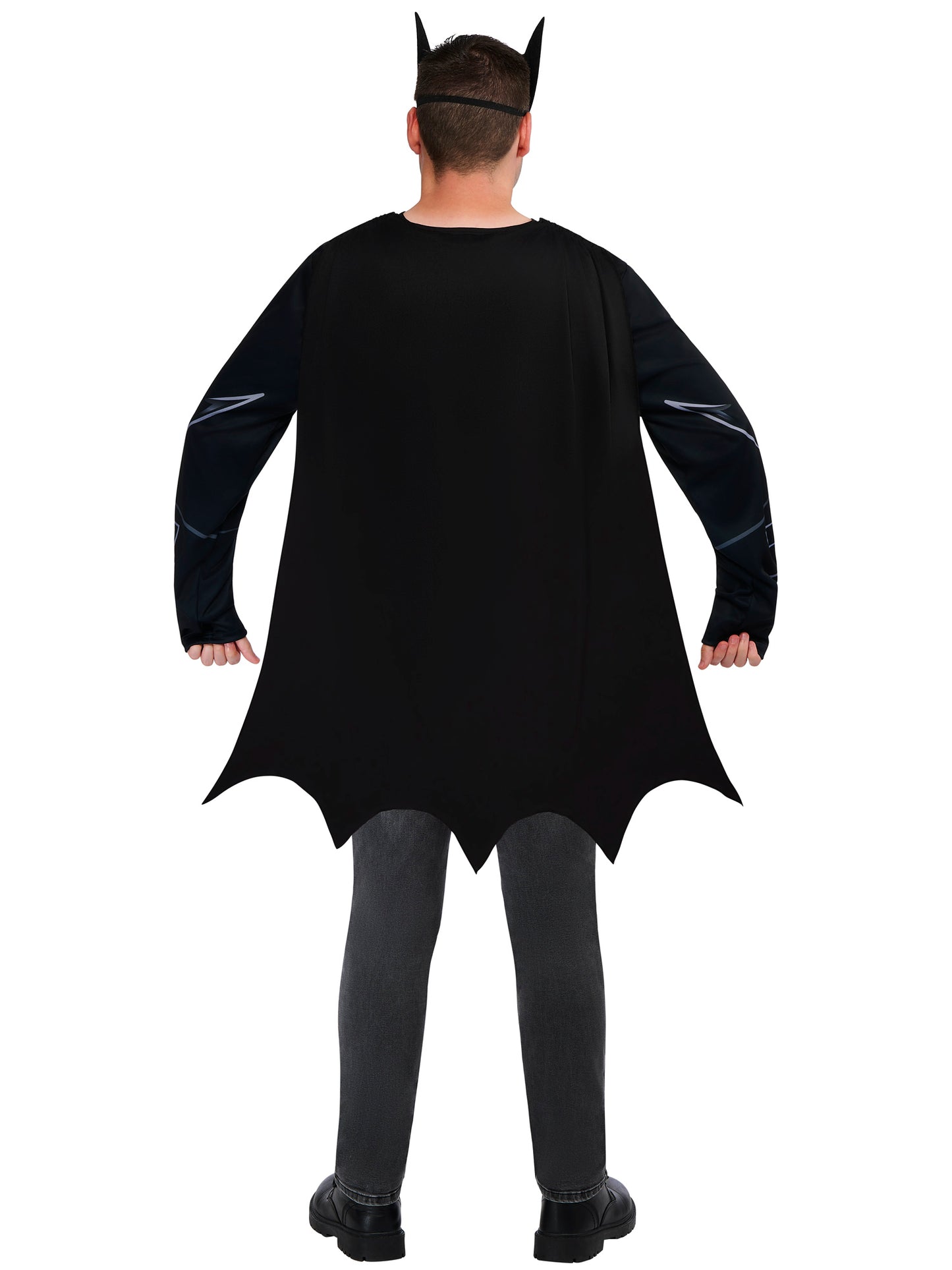 Batman Kostüm für Erwachsene von Rubies mit Top und Halbmaske – Detailansicht