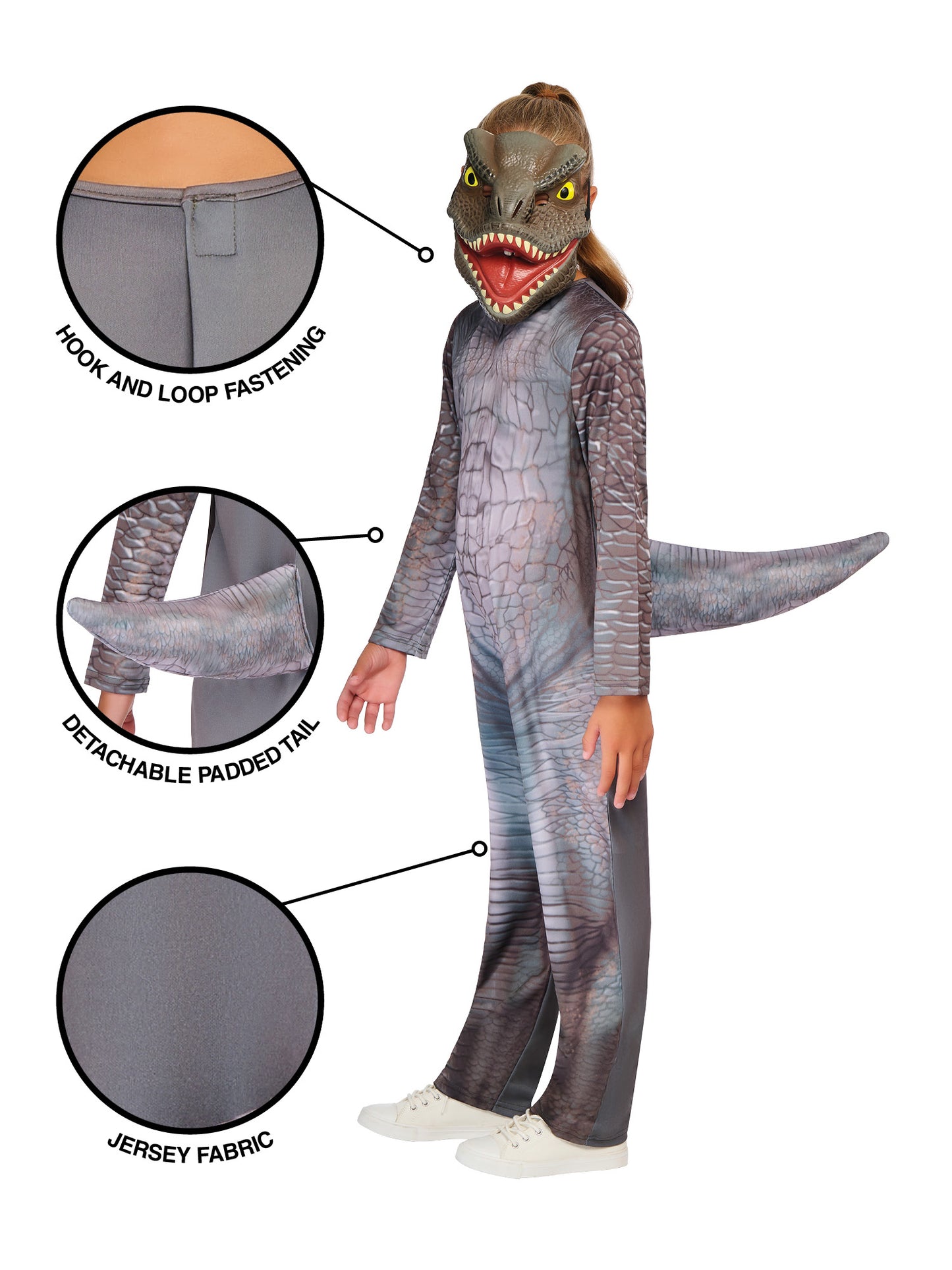 Rubies T-Rex-Kinderkostüm Classic T-Rex – Rückansicht