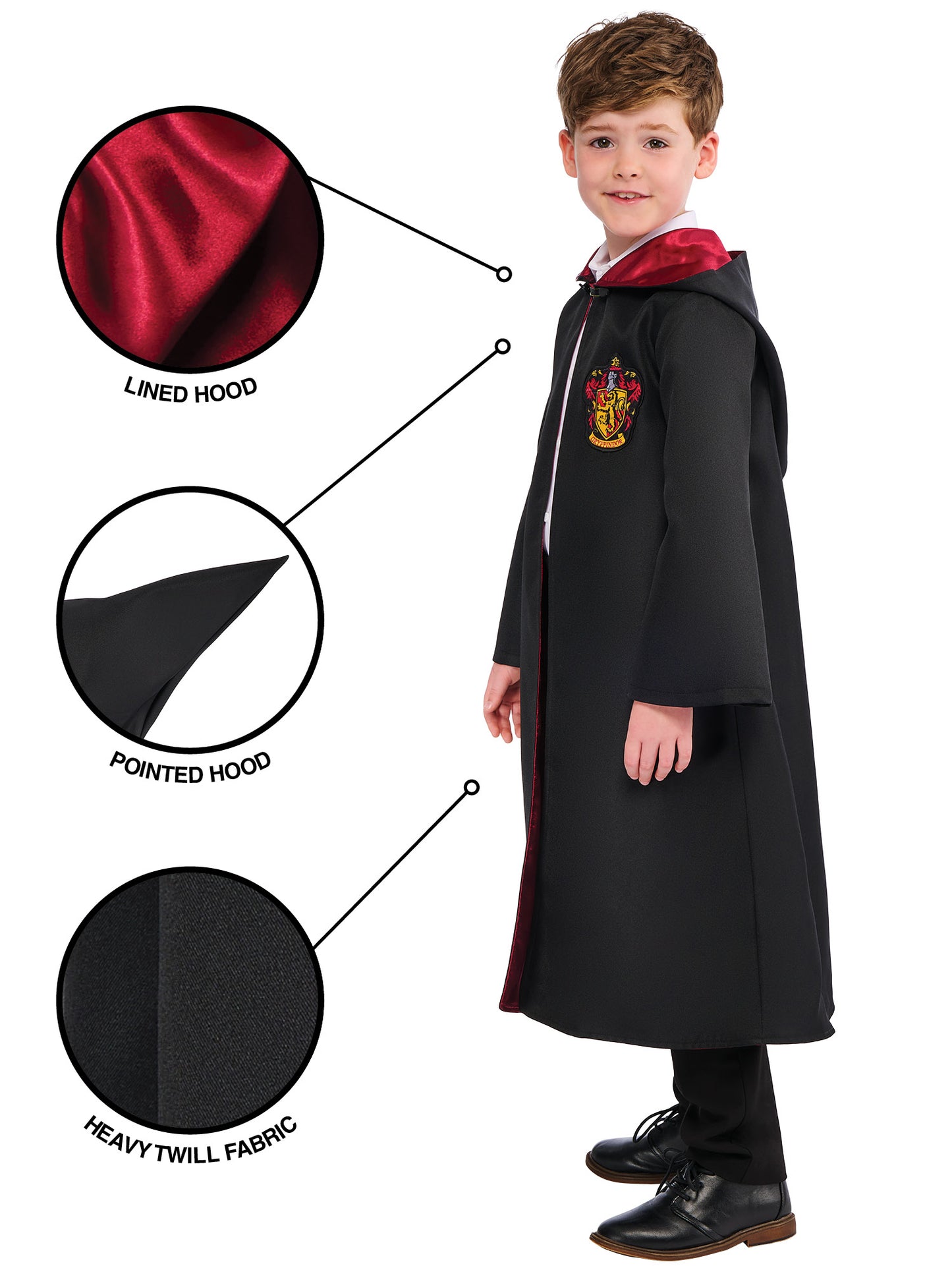 Rubies Gryffindor Deluxe Kinderkostüm Robe – Rückansicht