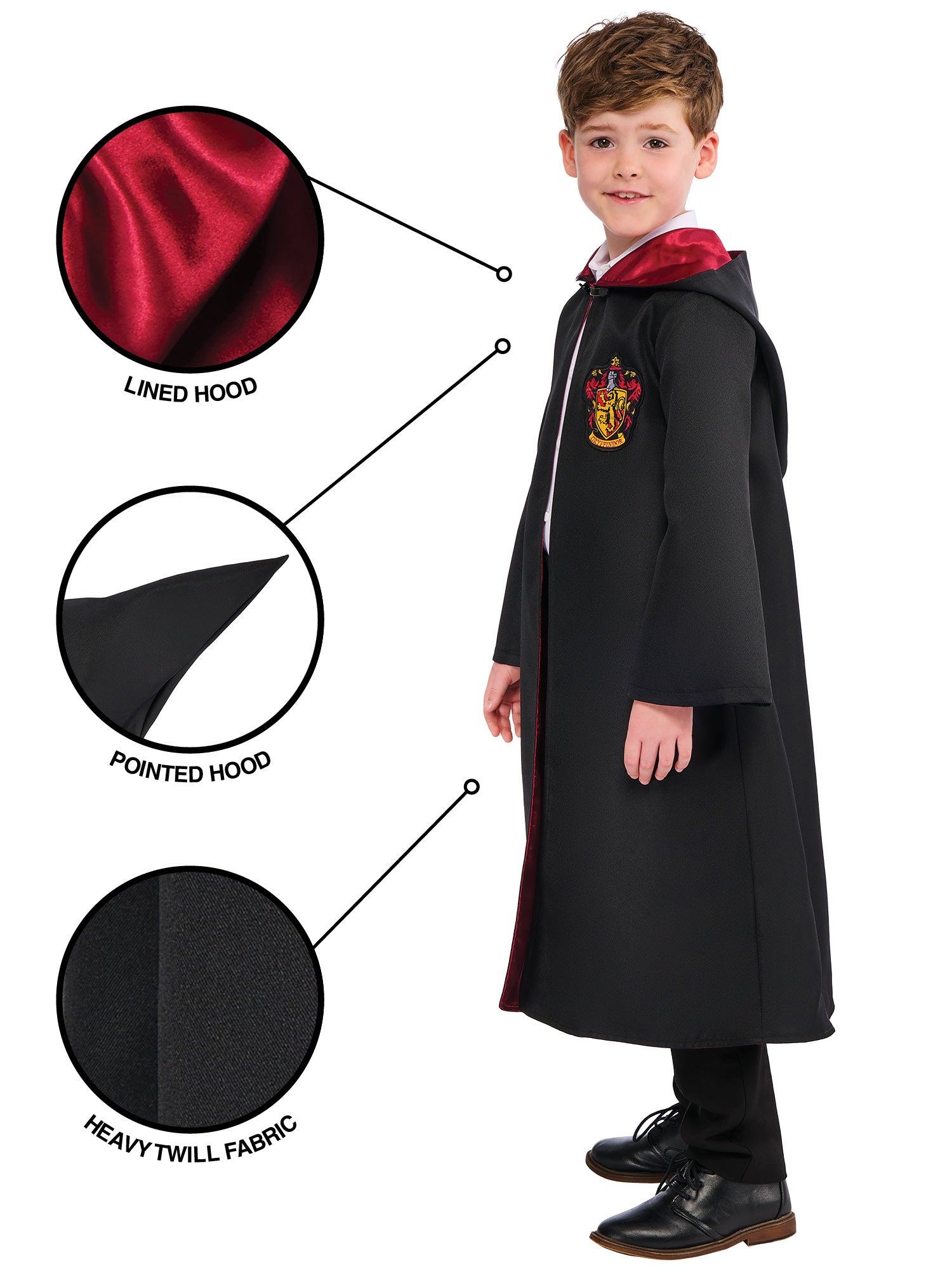 Rubies Gryffindor Deluxe Kinderkostüm Robe – Rückansicht