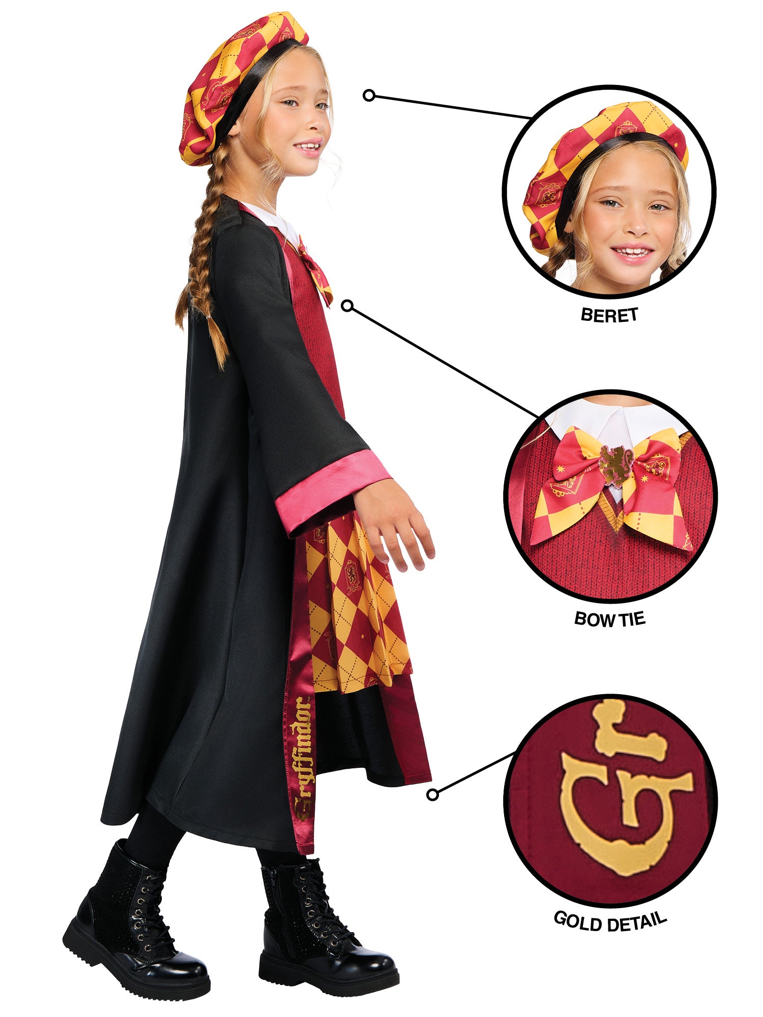 Rubies Gryffindor Deluxe Kinderkostüm Robe – Seitenansicht