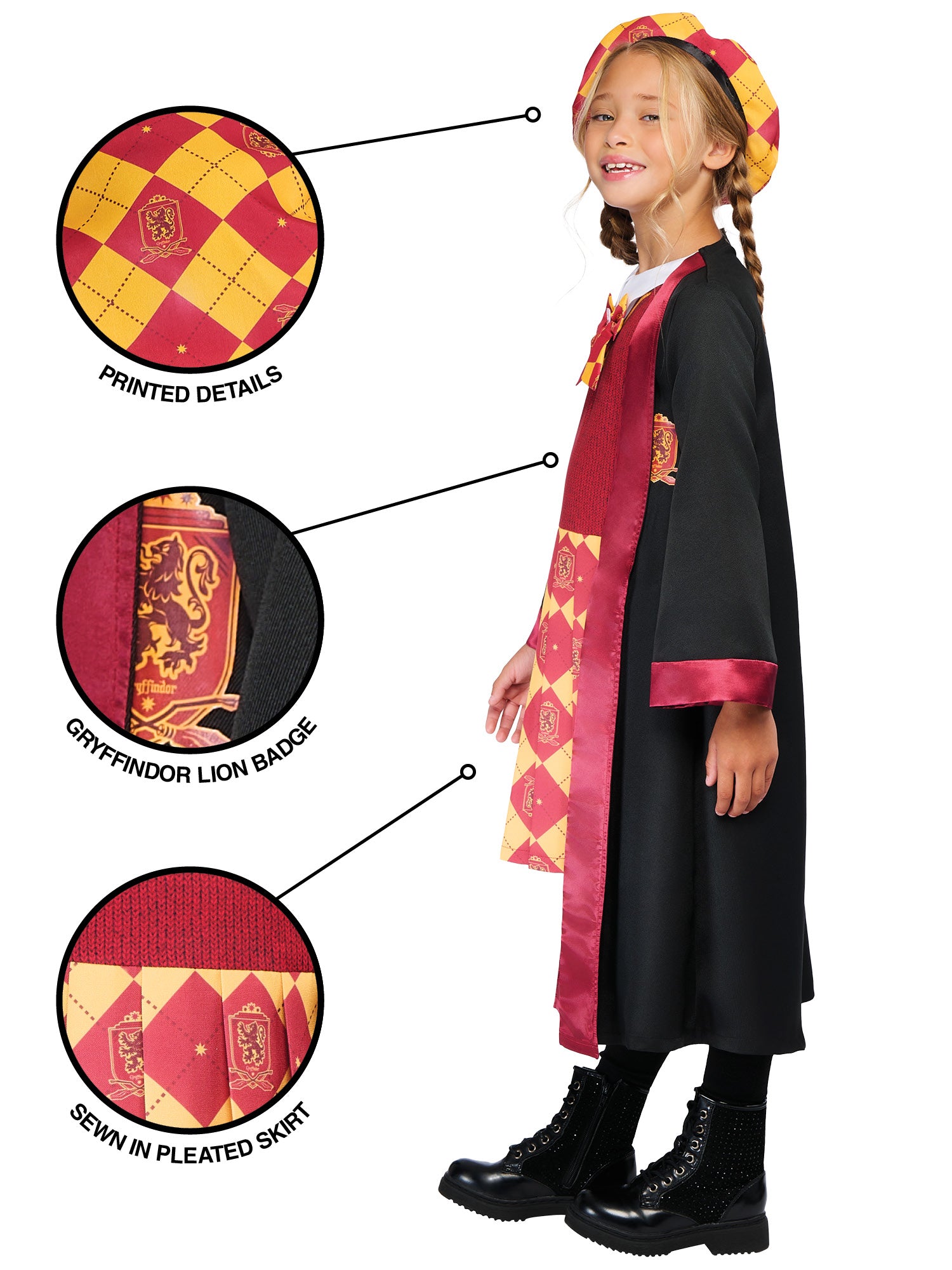Rubies Gryffindor Deluxe Kinderkostüm Robe – Rückansicht